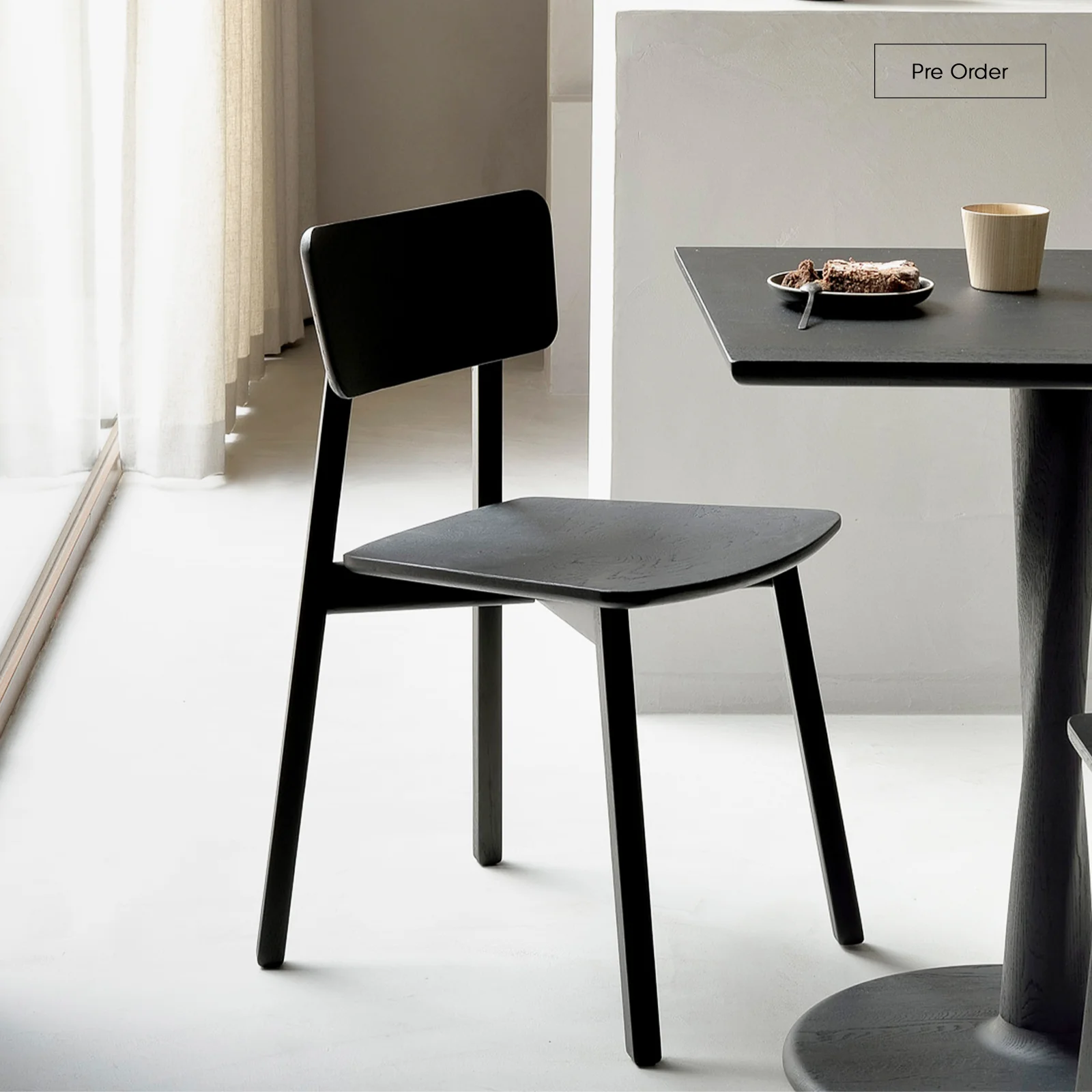Relaxed Ca Dining Chair Oak – Black Soft