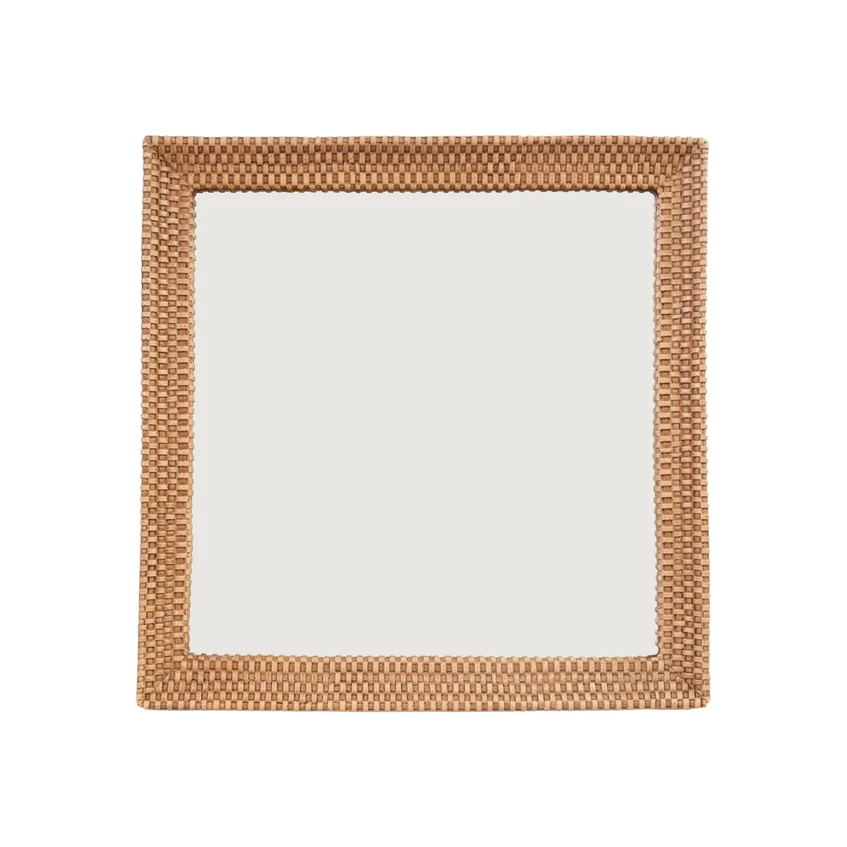 Excellent Decorative Resin Mirrored Footed Tray with Woven Design Top-Quality