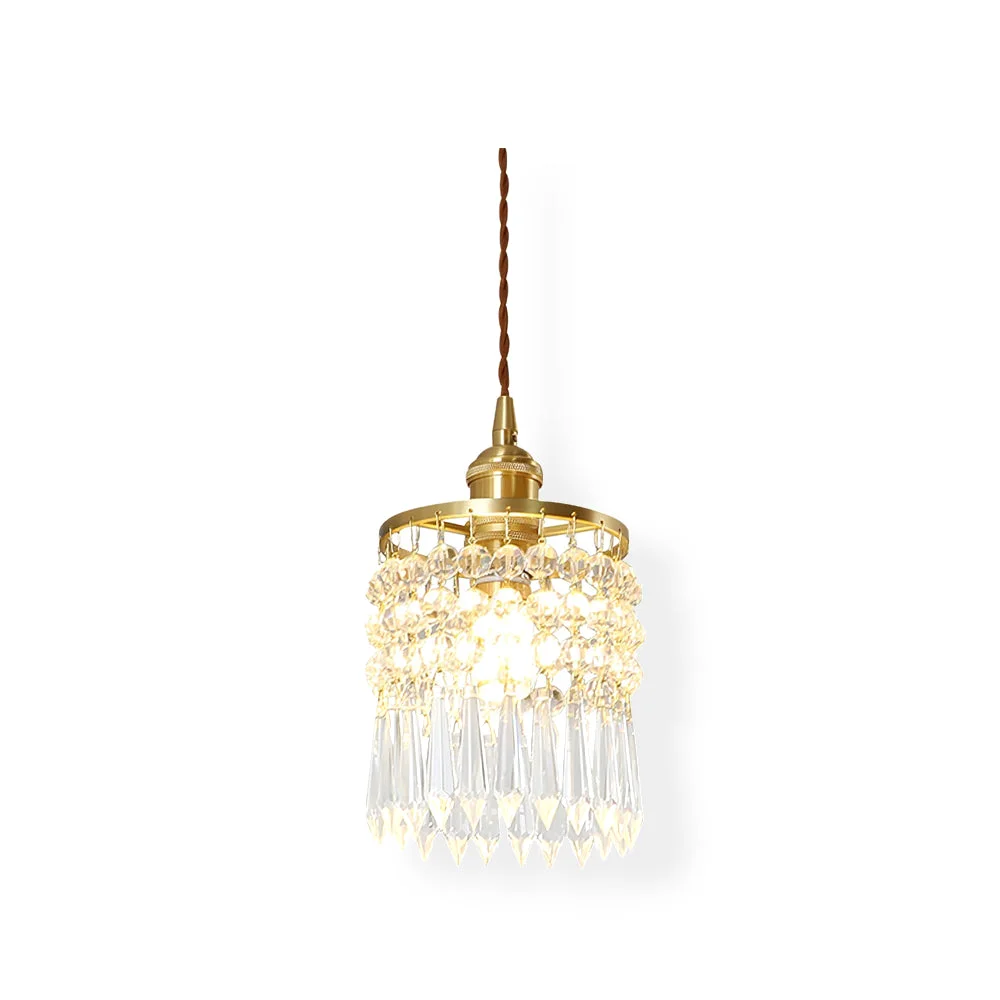 Natural Vintage Crystal Pendant Lamp Carefully Designed