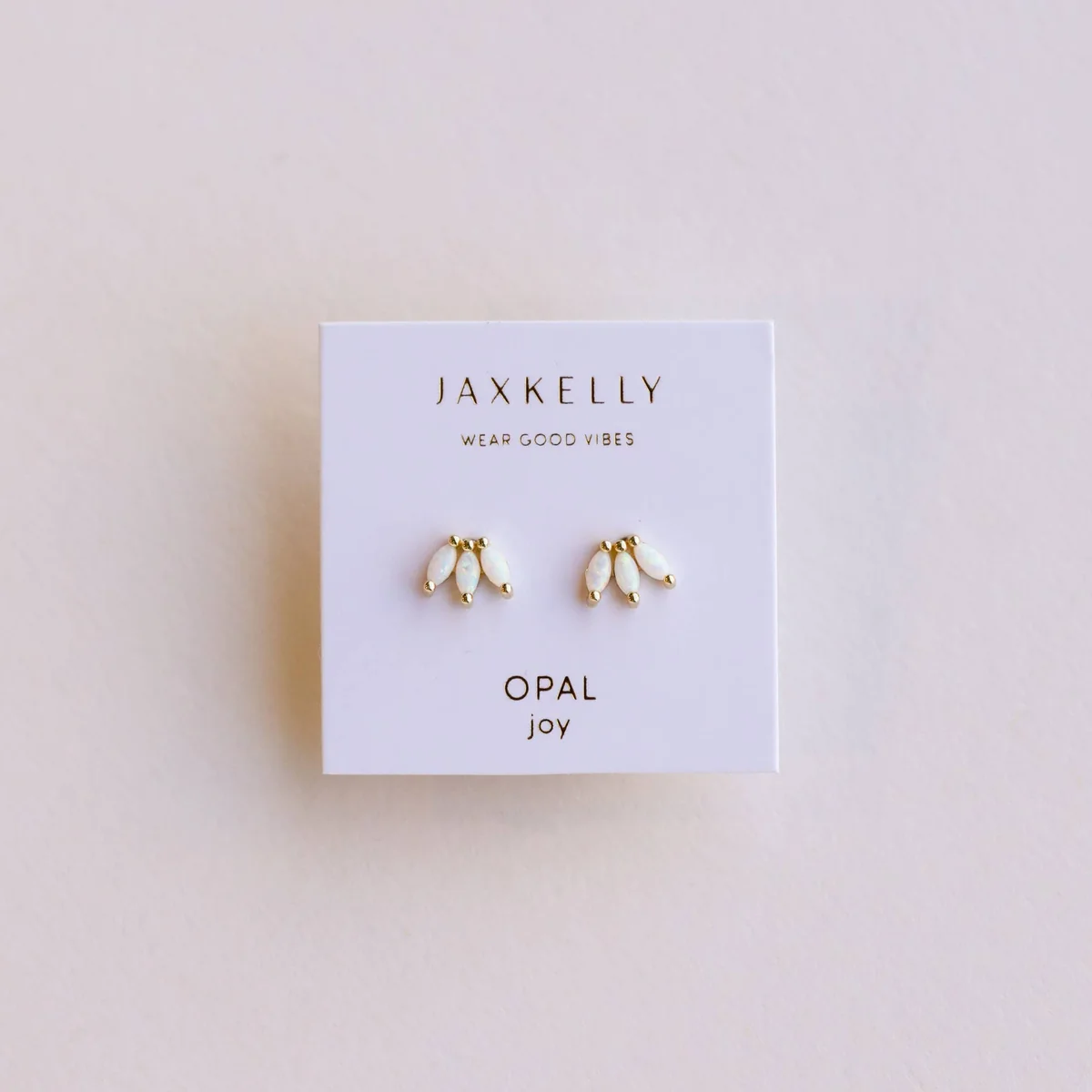 Natural Opal Crown Stud White Gold Earrings Innovative