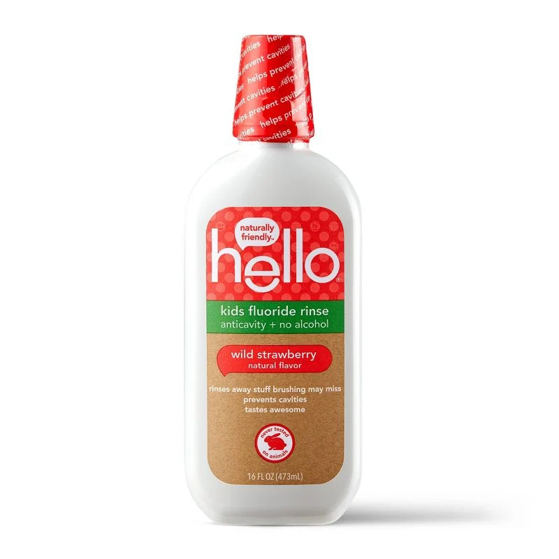 Carefully Designed hello Kids Wild Strawberry Anticavity Mouthwash High-Grade