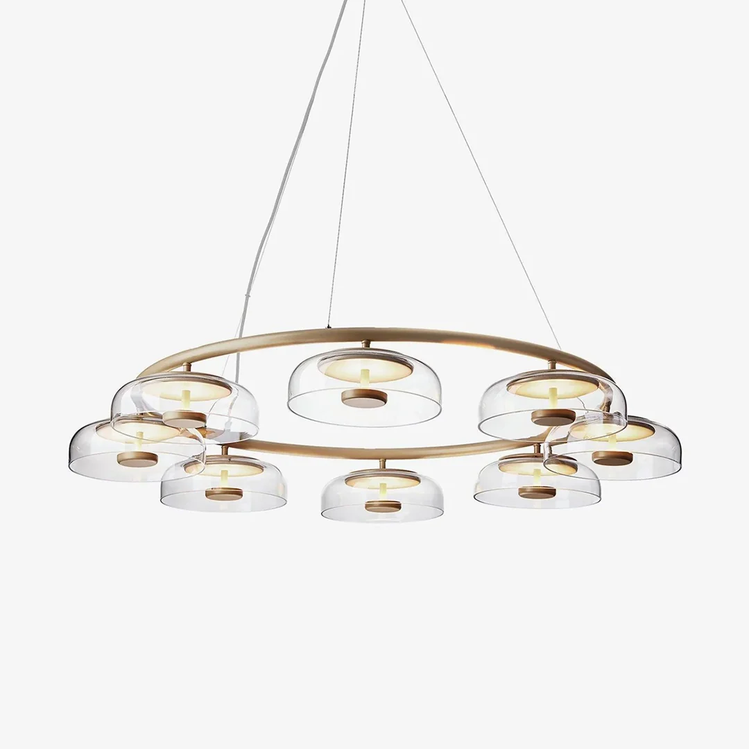 Advanced Round Floral Glass Chandelier Modern