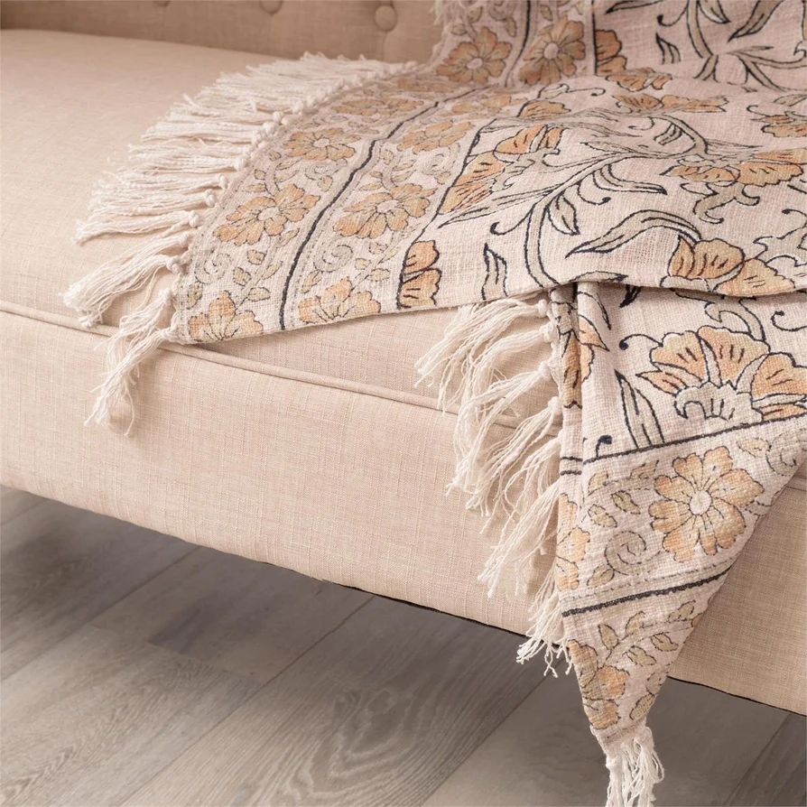 Verified Throw Block Print Dandelion Breathable
