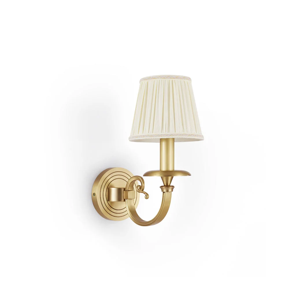 High-Quality Pleated Brass Wall Lamp Original