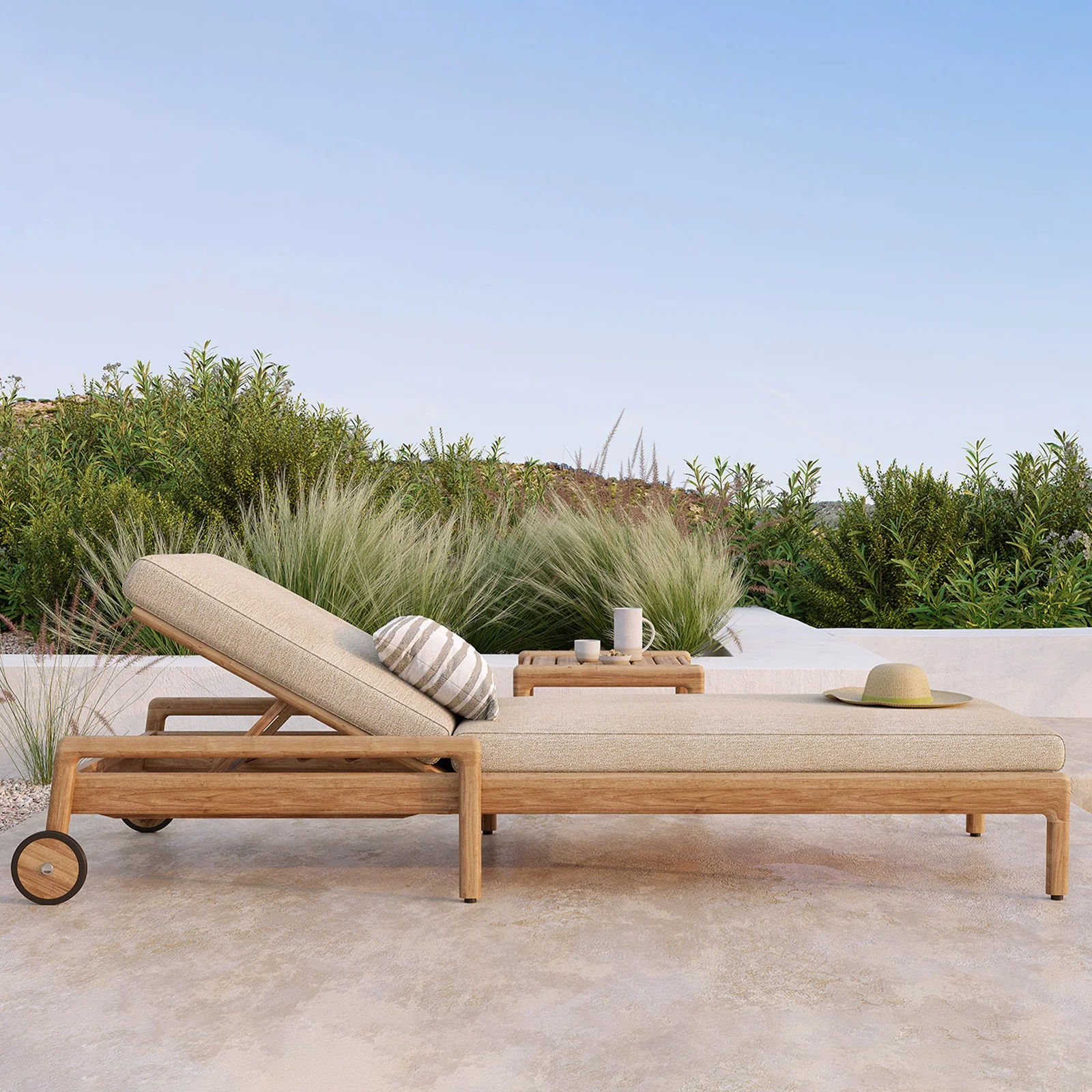 Exclusive Outdoor Jack Adjustable Lounger Teak – Natural Premium