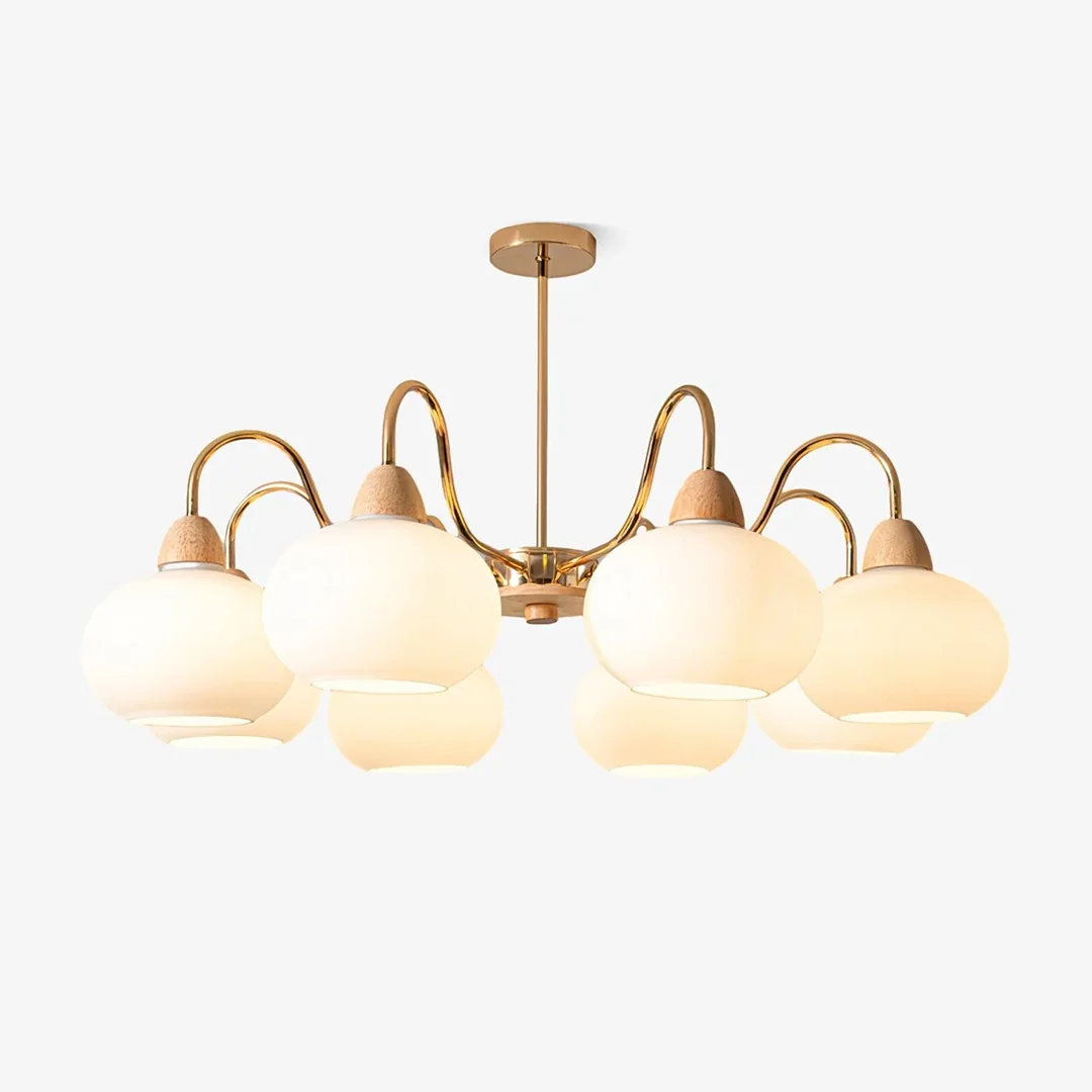 Natural Glass Persimmon Chandelier Innovative