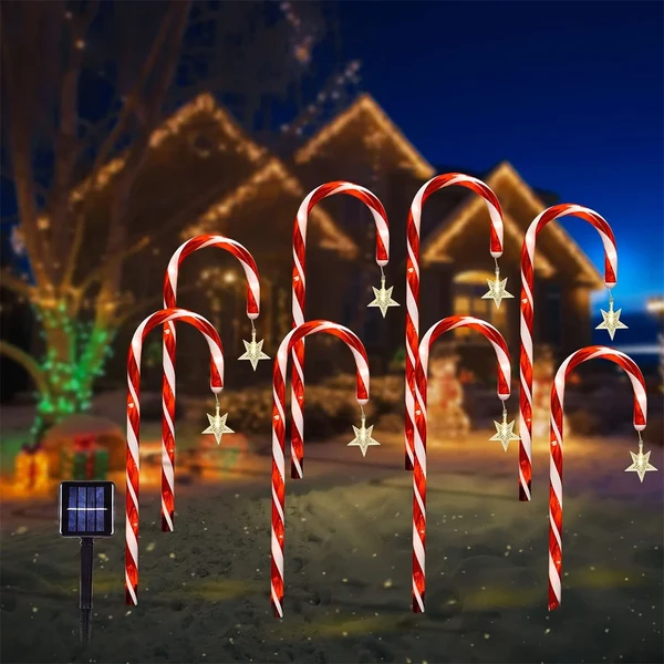 Practical Solar Candy Cane Lights Crafted