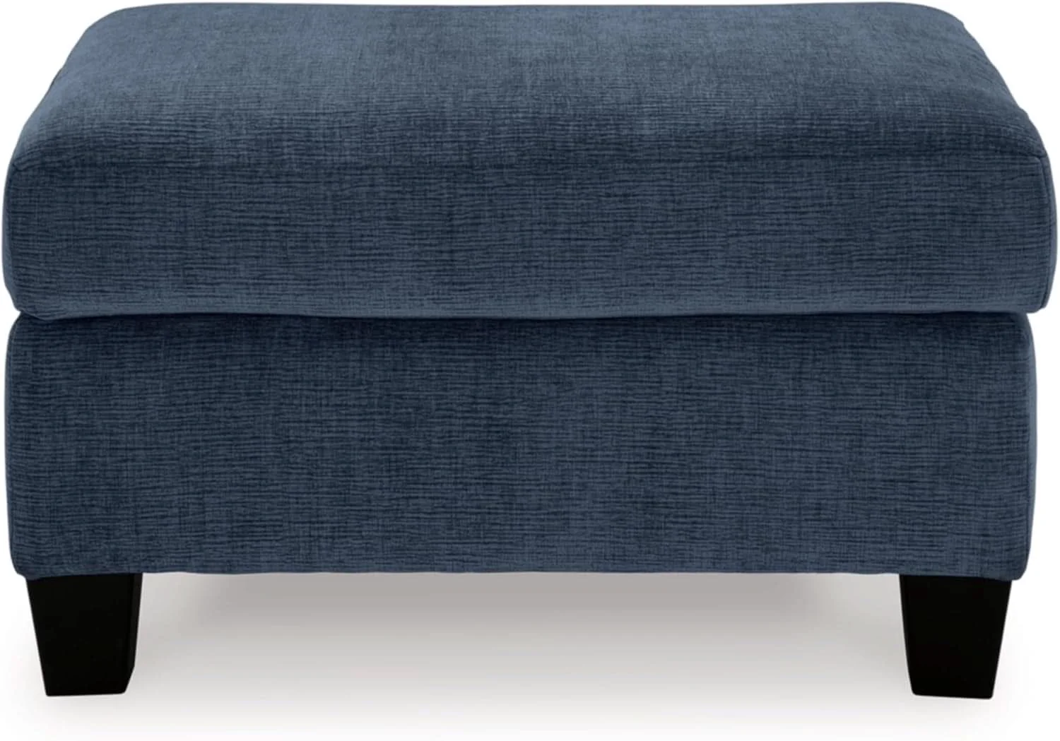 Excellent Blue Rectangular Ottoman Upholstered Modern Living Room Fast