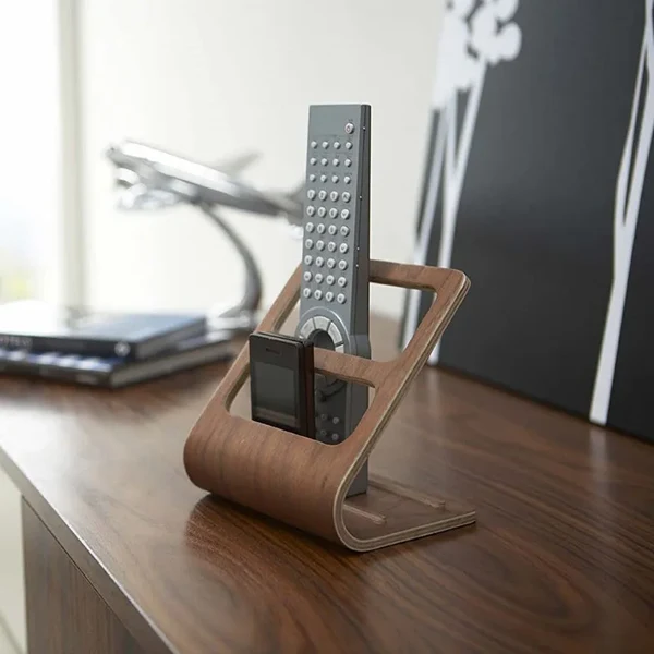 Pure Wooden TV Remote Control Storage Rack Environmentally Friendly