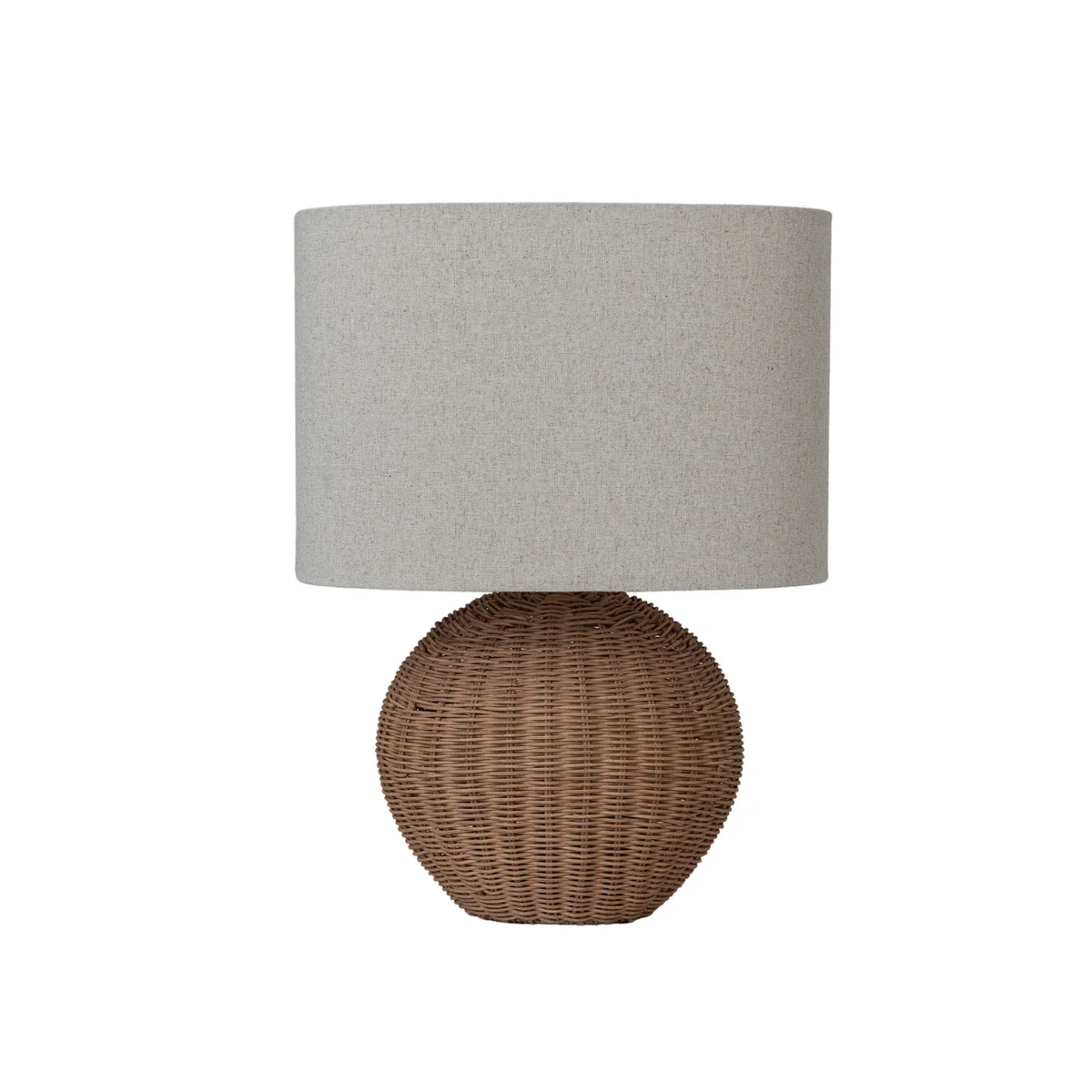 Soft Hand-Woven Rattan Table Lamp with Linen Shade Trusted