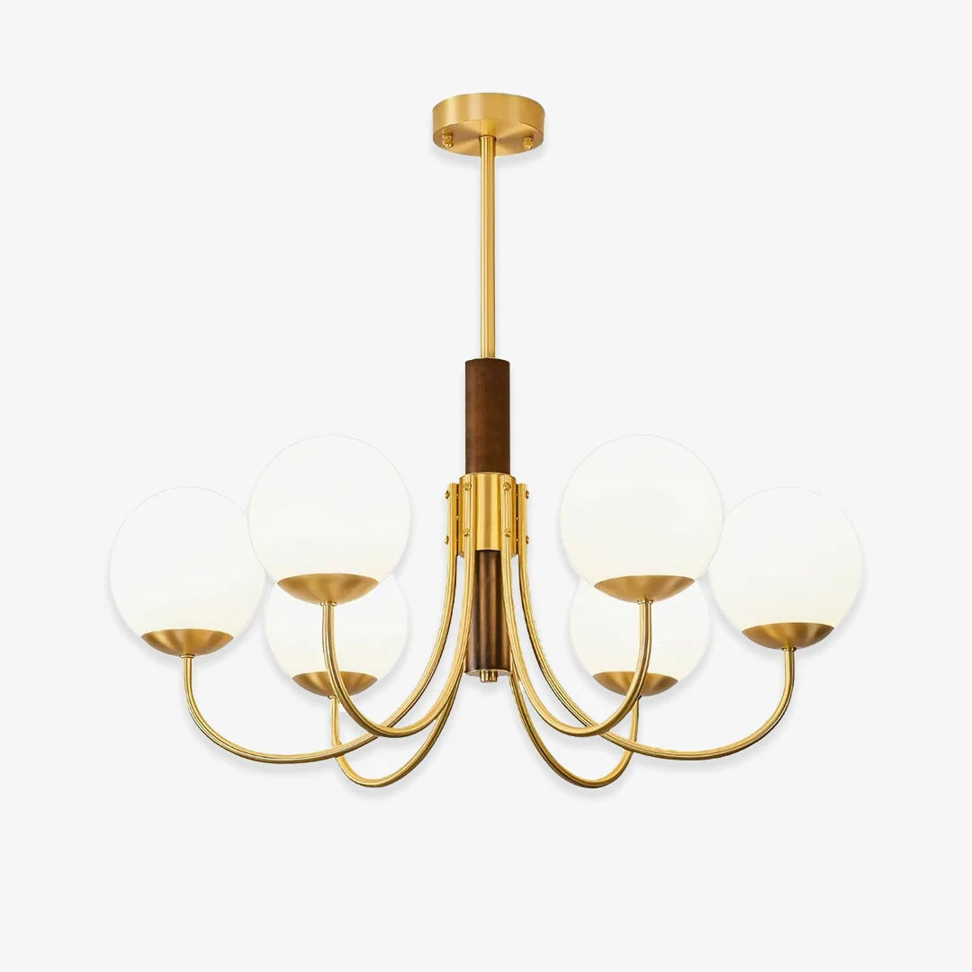 User-Friendly Brass Satellite Ball Chandelier Long-Lasting