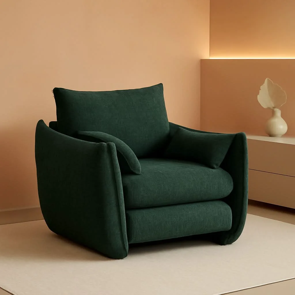 Consistent Green Oversized Luxurious Accent Chair Living Room Practical