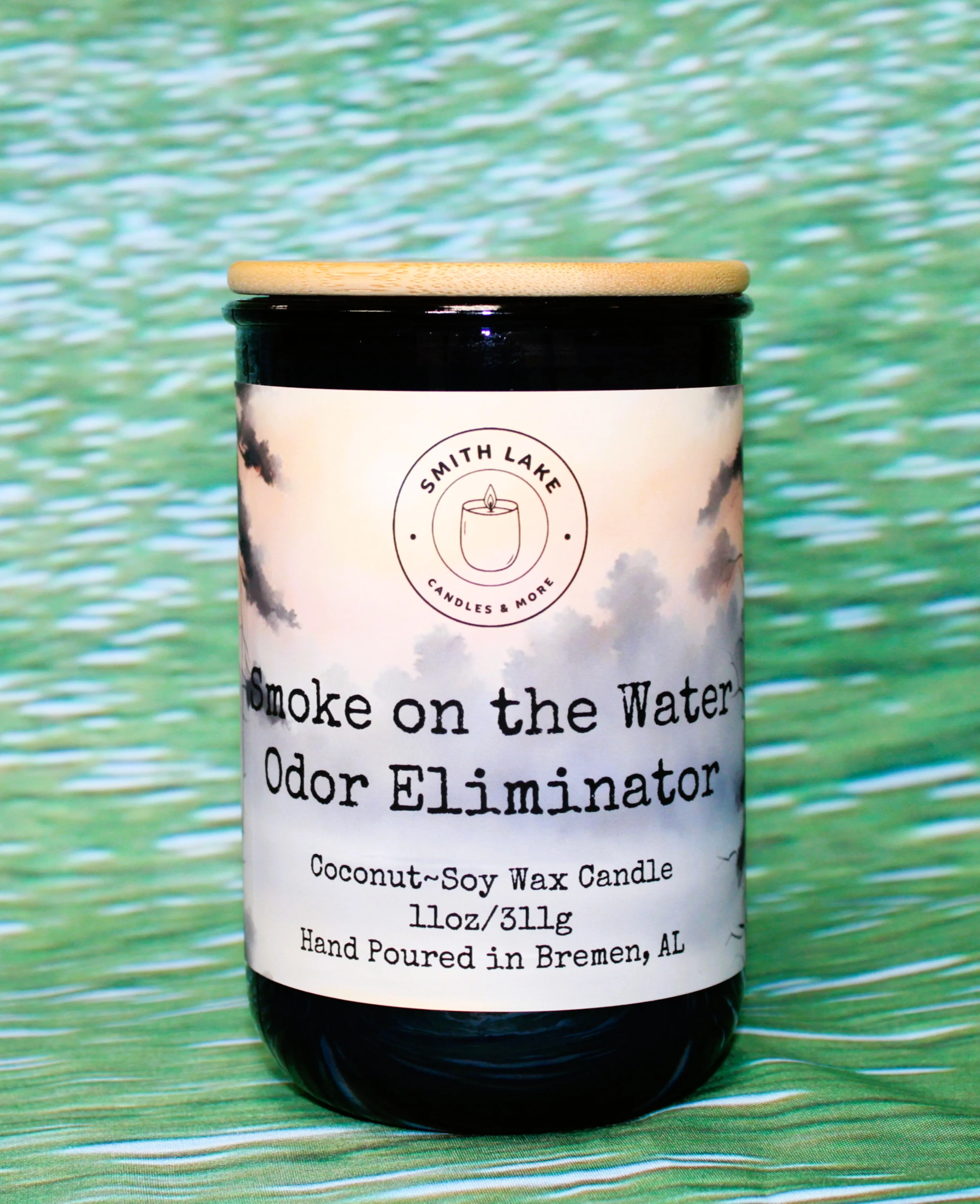Elegant Smoke on the Water Odor Eliminator 11oz Candle Top-Quality