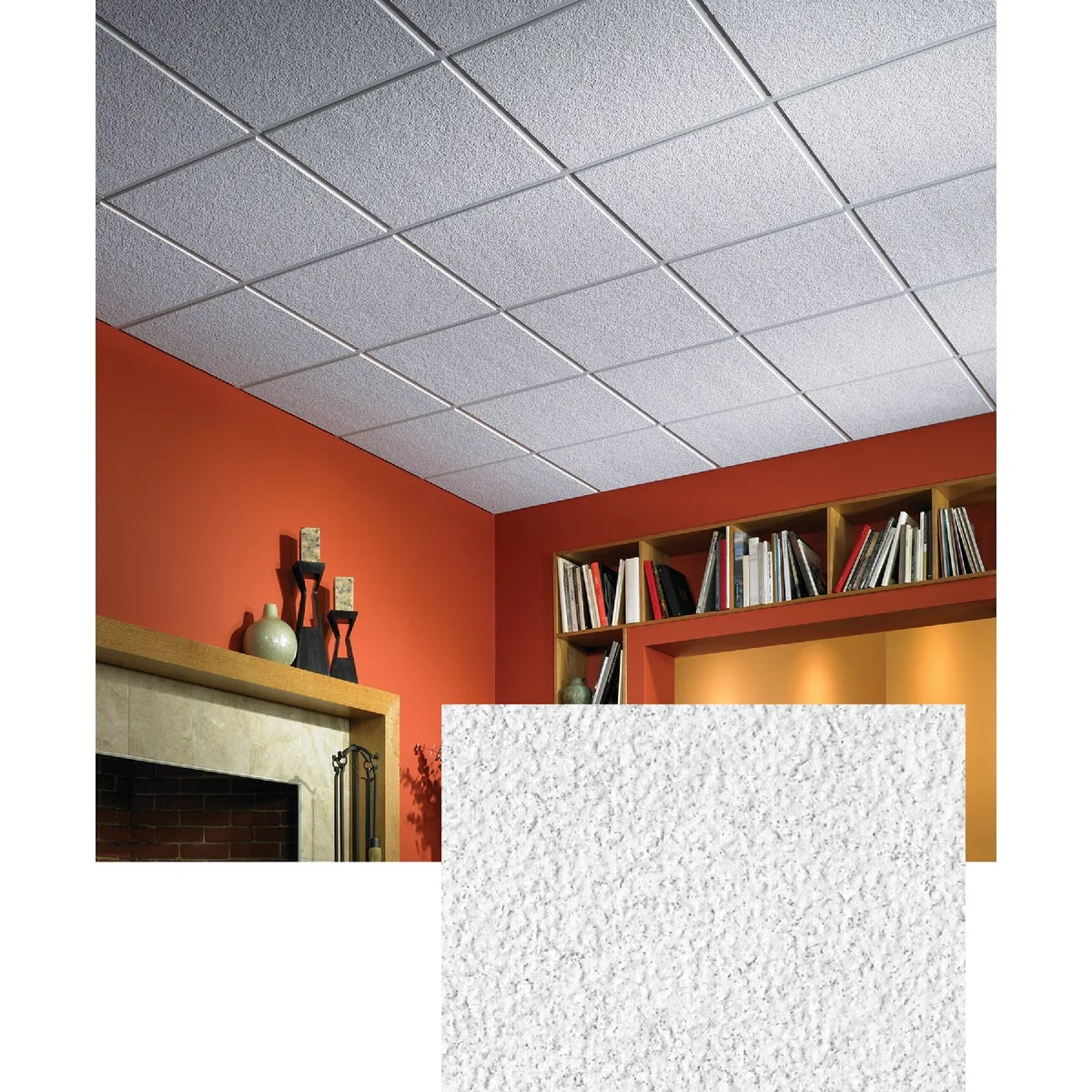 Reusable Luna ClimaPlus 2 Ft. x 2 Ft. White Mineral Fiber Suspended Ceiling Tile 12-Count Recyclable