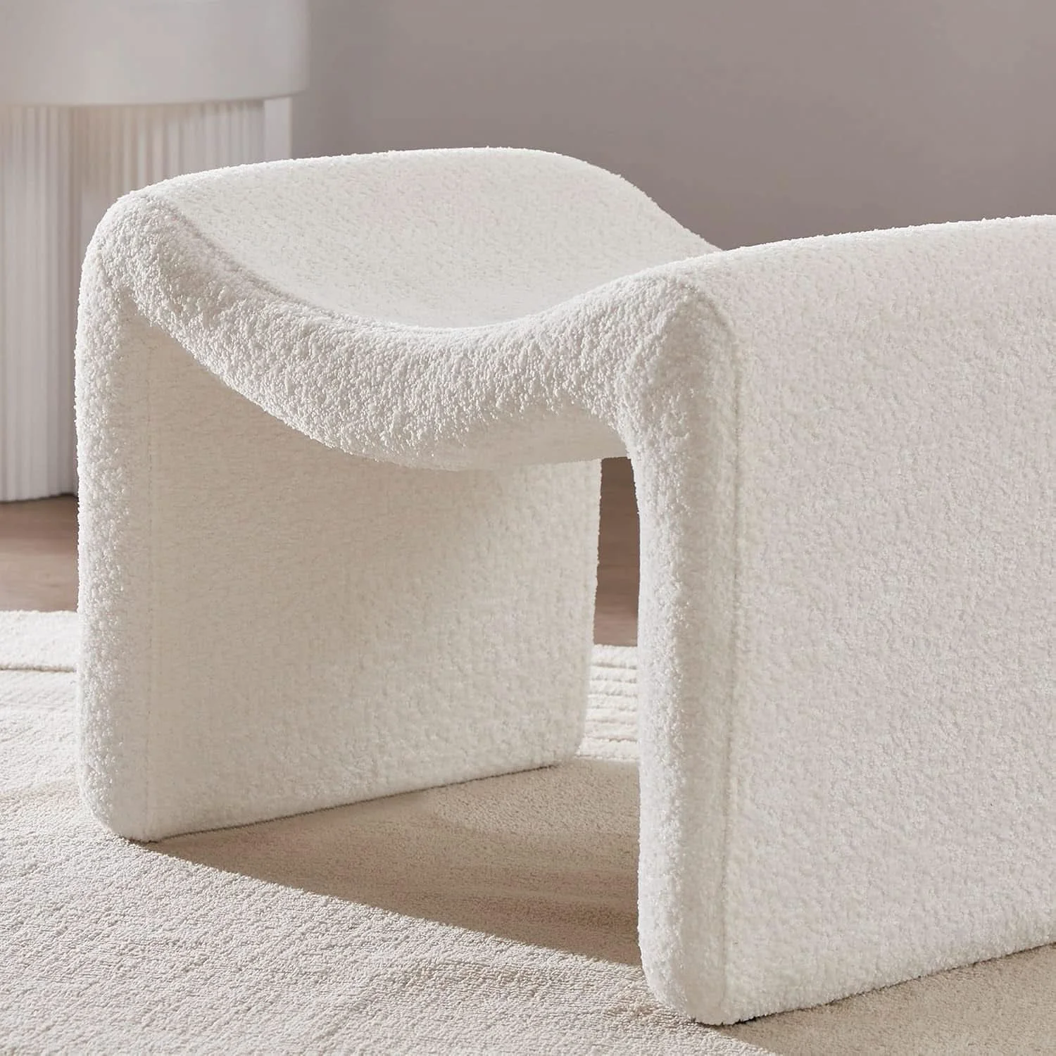 Green Large White Ottoman Footstool Multifunctional Living Room Durable