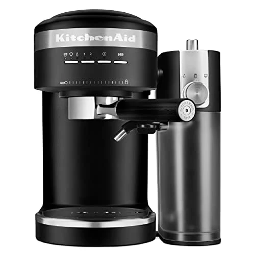 Safe Semi Automatic Espresso Machine and Automatic Milk Frother Attachment Detailed