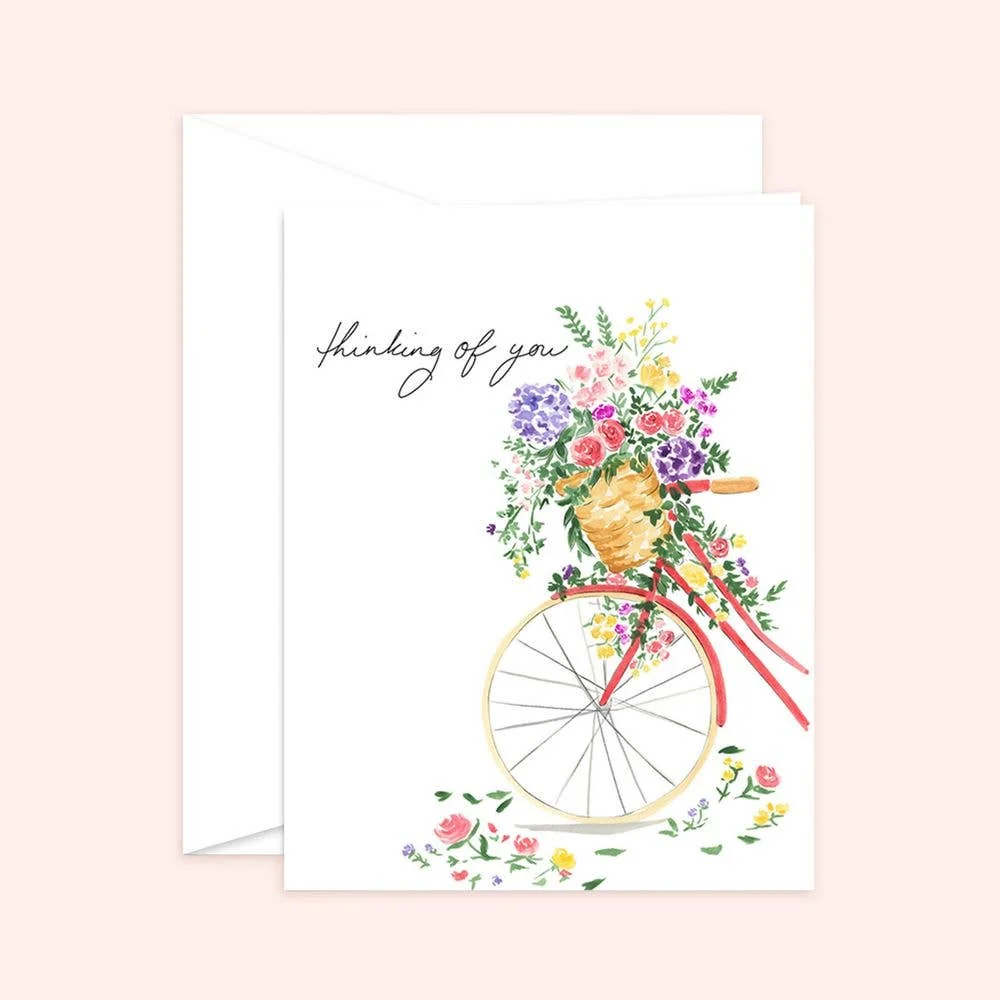 Natural Thinking of You Floral Sympathy Card Certified