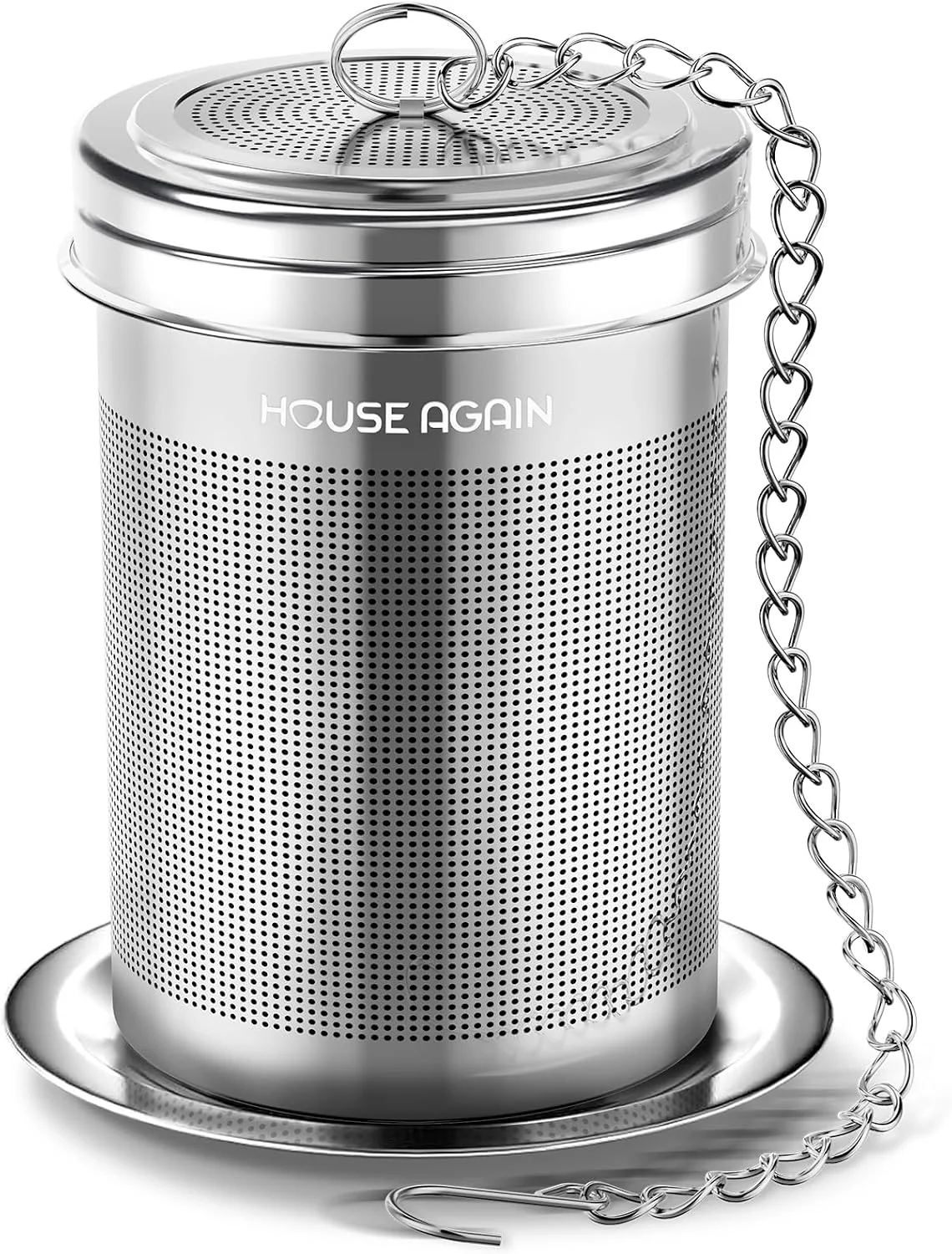 Reusable HOUSE AGAIN Tea Infuser Extra Fine Mesh Tea Strainers for Loose Tea 18 8 Stainless Steel Tea Strainer with Extended Chain Hook Tea Steeper for Brew Tea Spices amp Seasonings for Single Cup 1 Pack Genuine