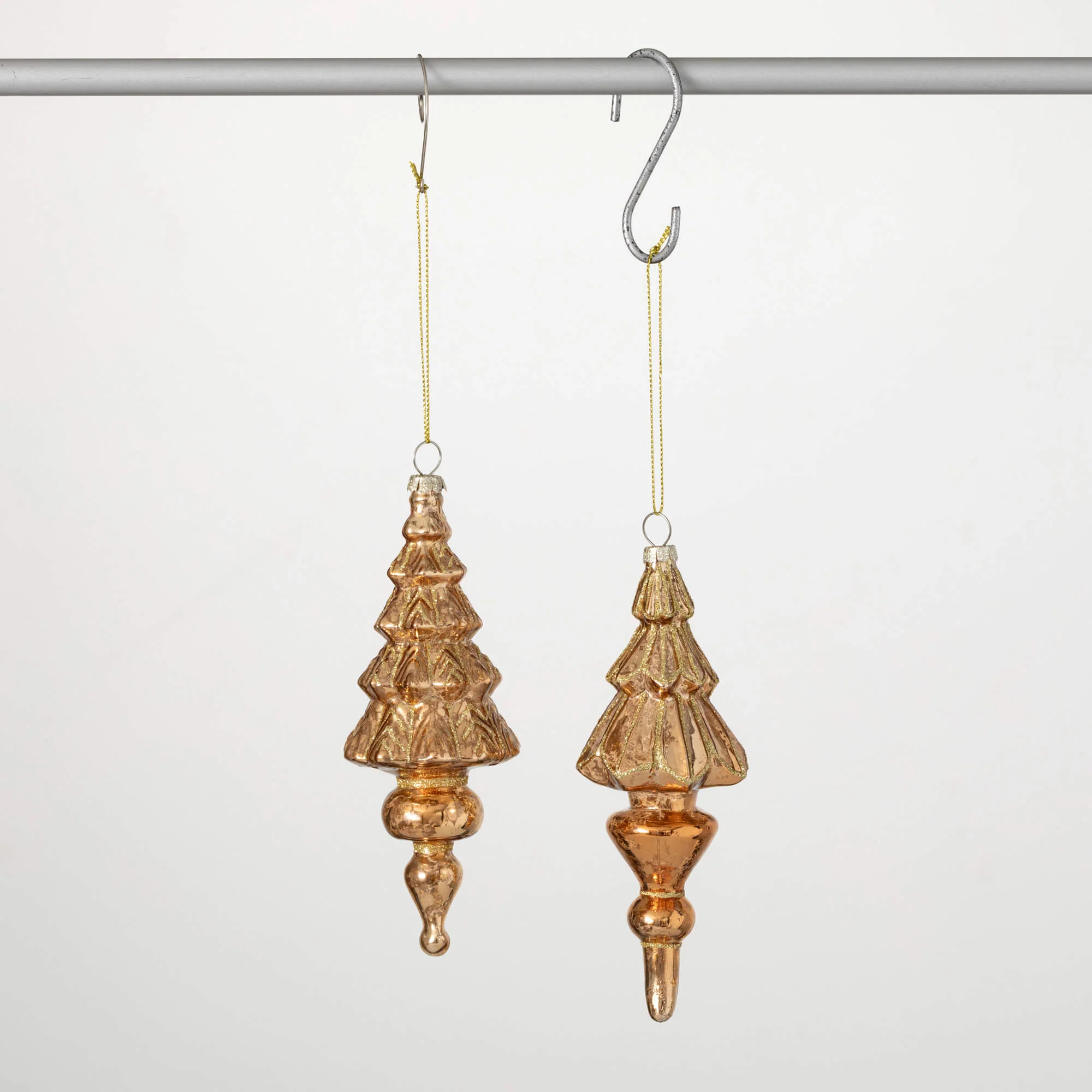 Versatile Gold Finial Christmas Tree Ornaments Green