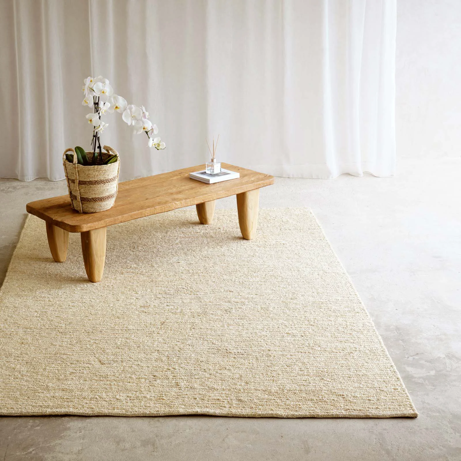 Professional Sumak Jute Rug Sand Environmentally Friendly