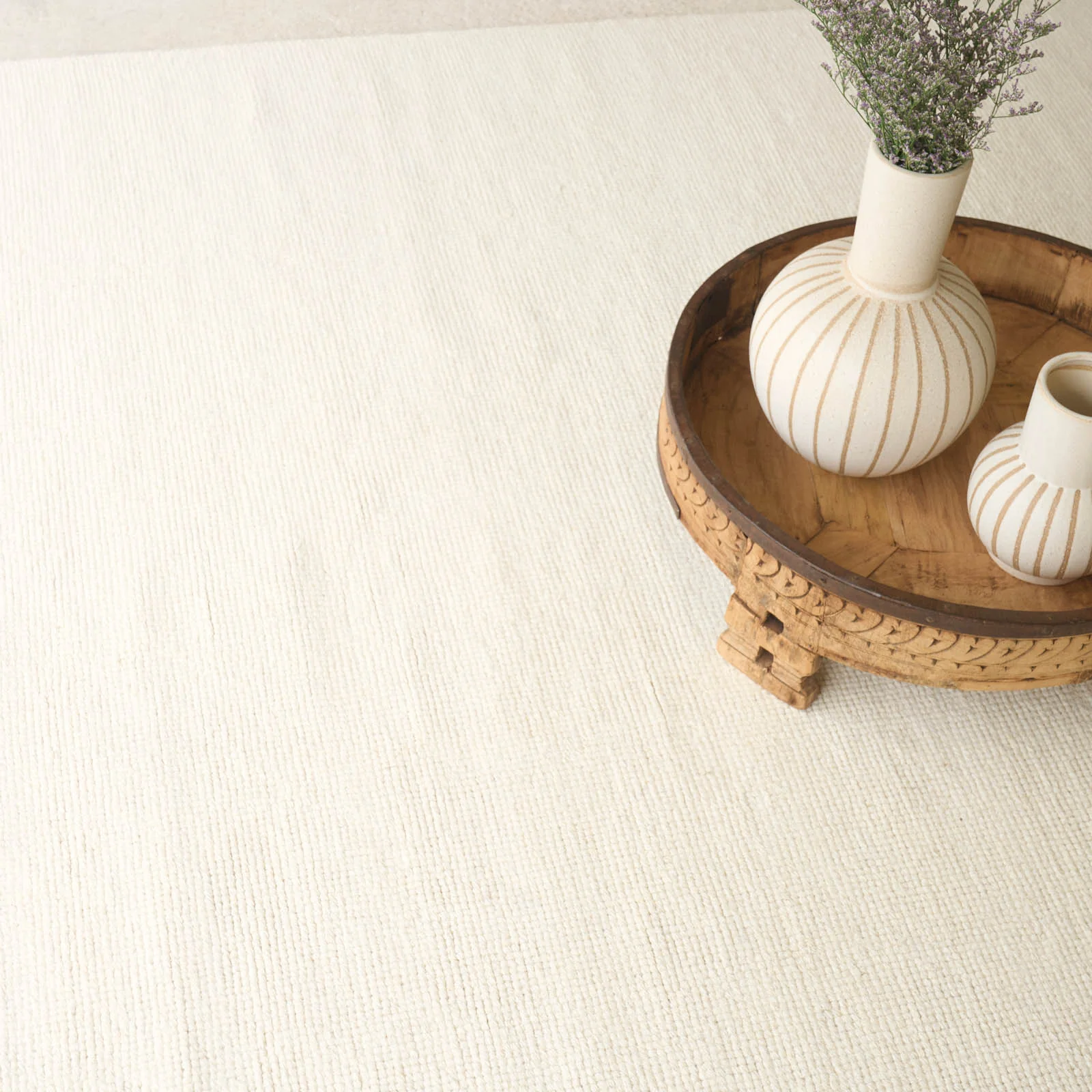 Unique Sahara Wool Cotton Rug Cream Official