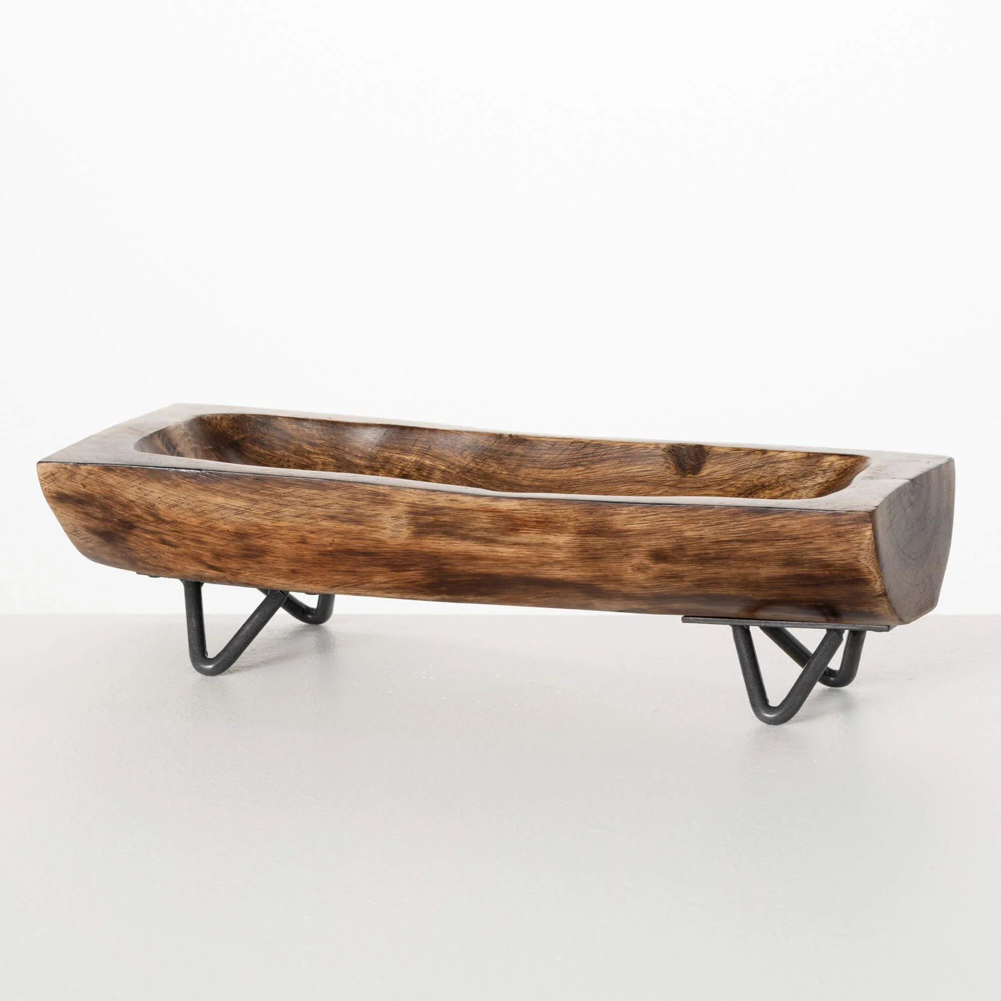 Green Long Wooden Footed Dough Bowl Effective