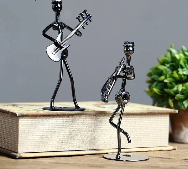 Eco-Friendly Metal Musician Figurines Expertly Made