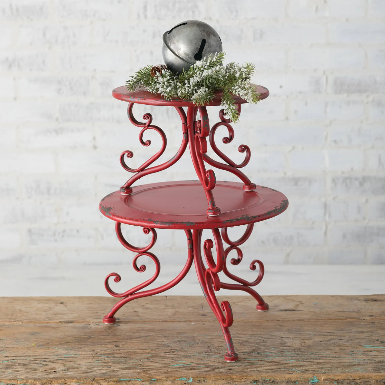 Eco-Friendly Rustic Red Tabletop Stands User-Friendly