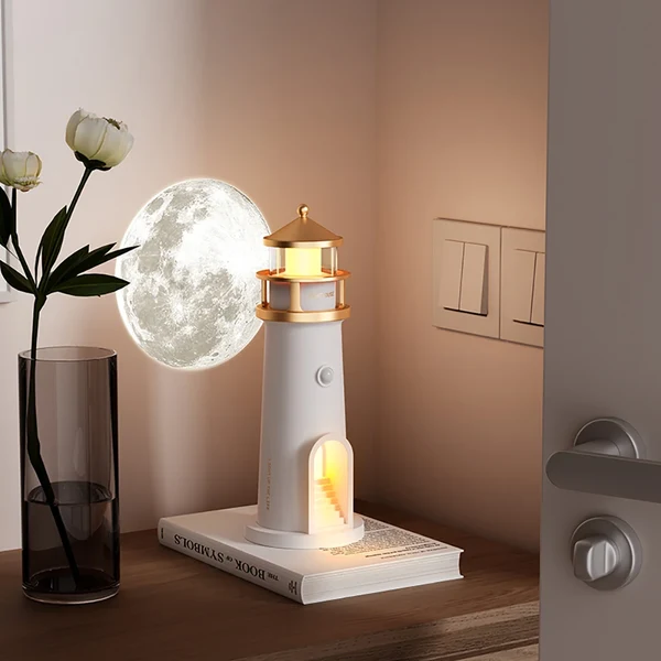 Soft Lighthouse Projector Lamp with Bluetooth Speaker Luxury