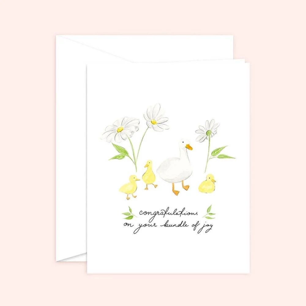 Proven Congratulations on your Bundle of joy Baby Card Ducklings High-Grade