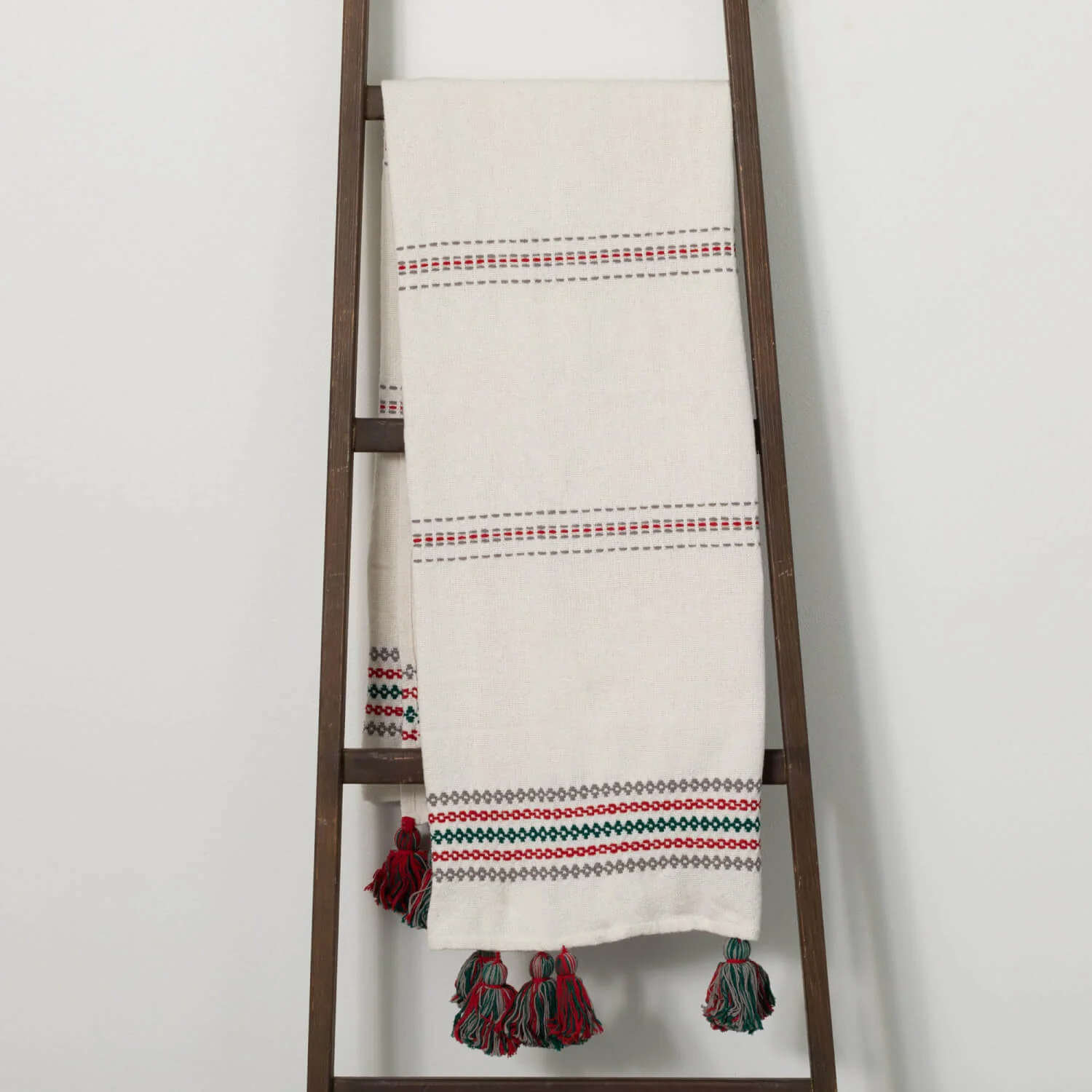 Authentic Woven Colored Pom Pom Throw Blanket Premium