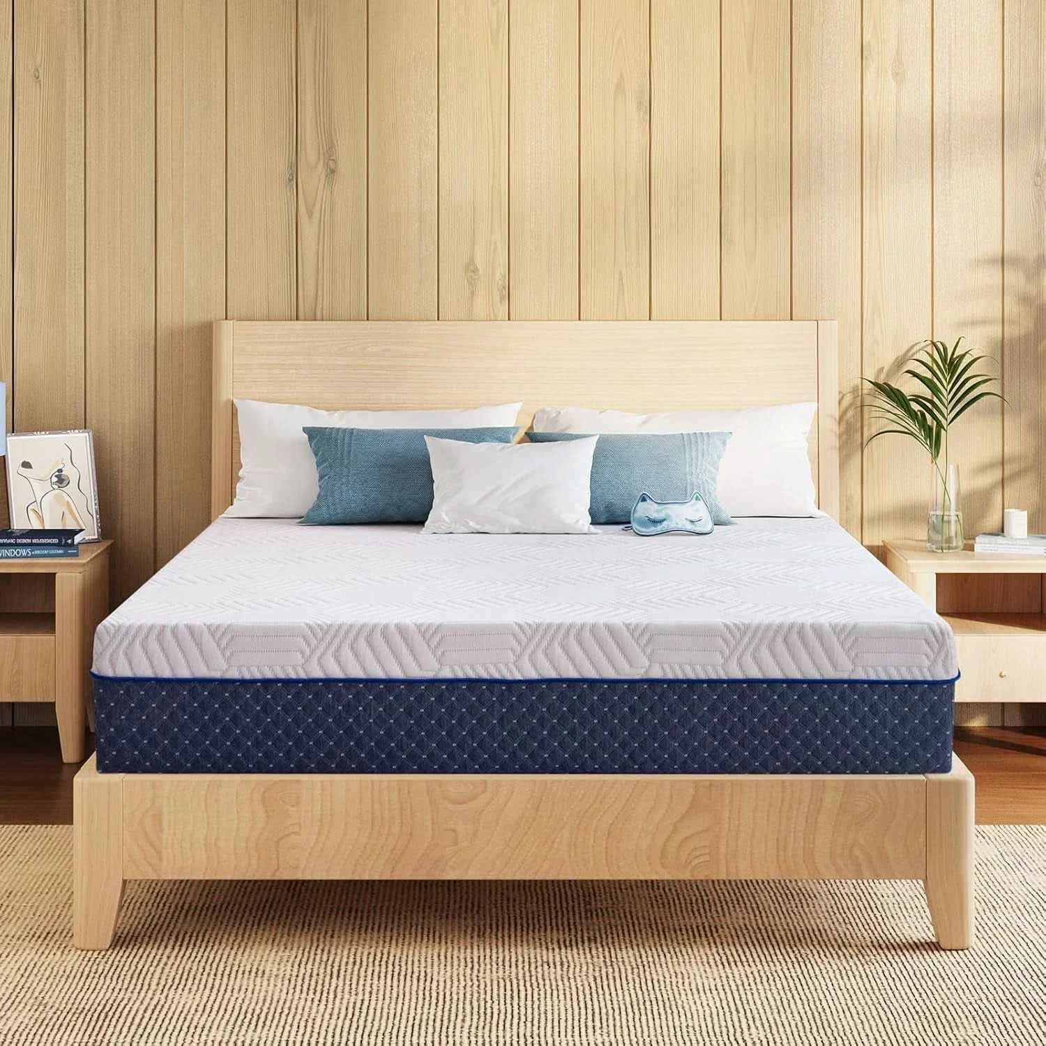 Flexible 12 Inch King Size Gel Memory Foam Mattress in Box Traditional