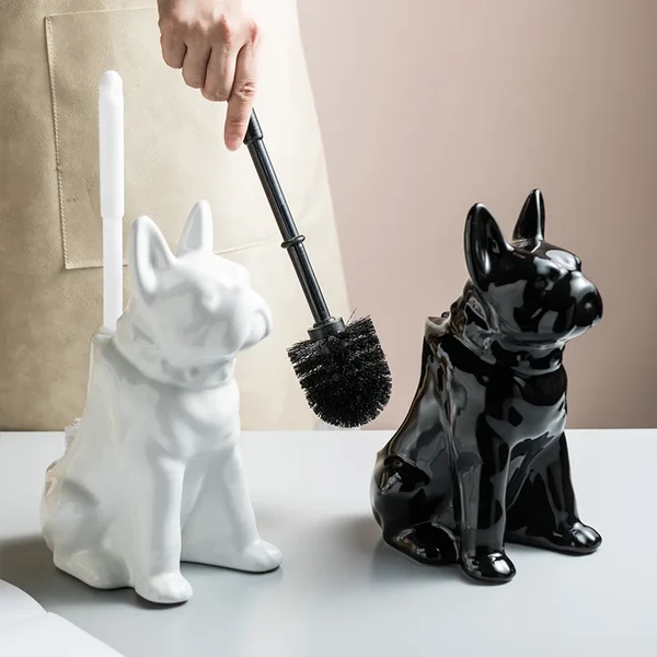 User-Friendly Luxury Dog-Shaped Toilet Brush Recyclable