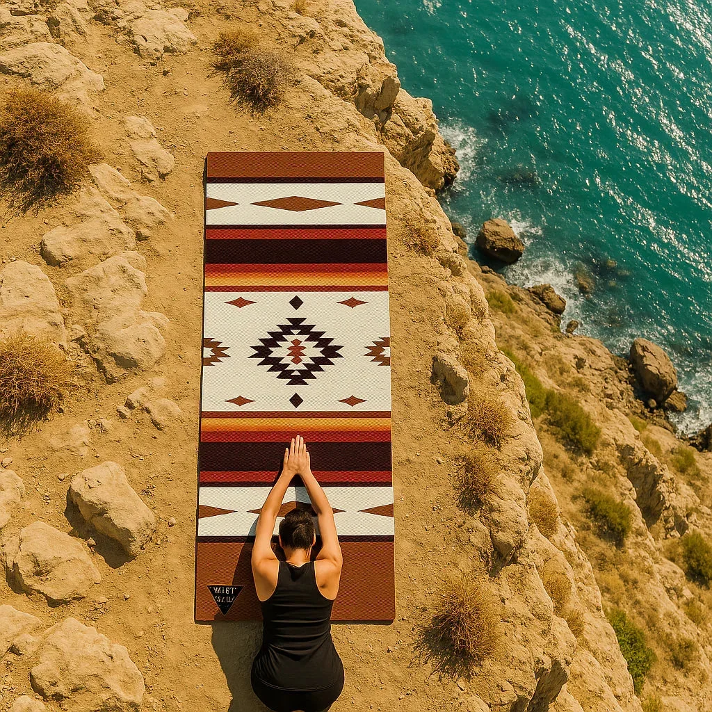 Dependable Elk Grove Yoga Mat – 6 mm Extra Thick Double-Sided Non-Slip Eco-Friendly PER with Earth-Tone Striped Design Yune Yoga Top-Quality