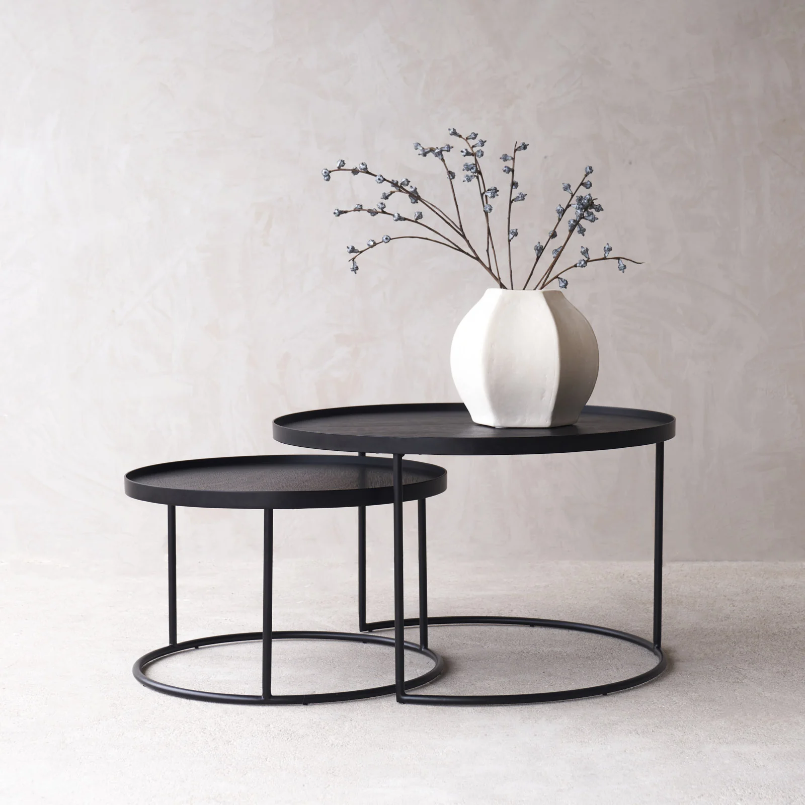 Dependable Tray Coffee Round Table Set Small Large 62cm Fashionable