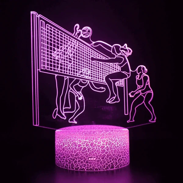 Certified 3D Volleyball LED Night Light Unique