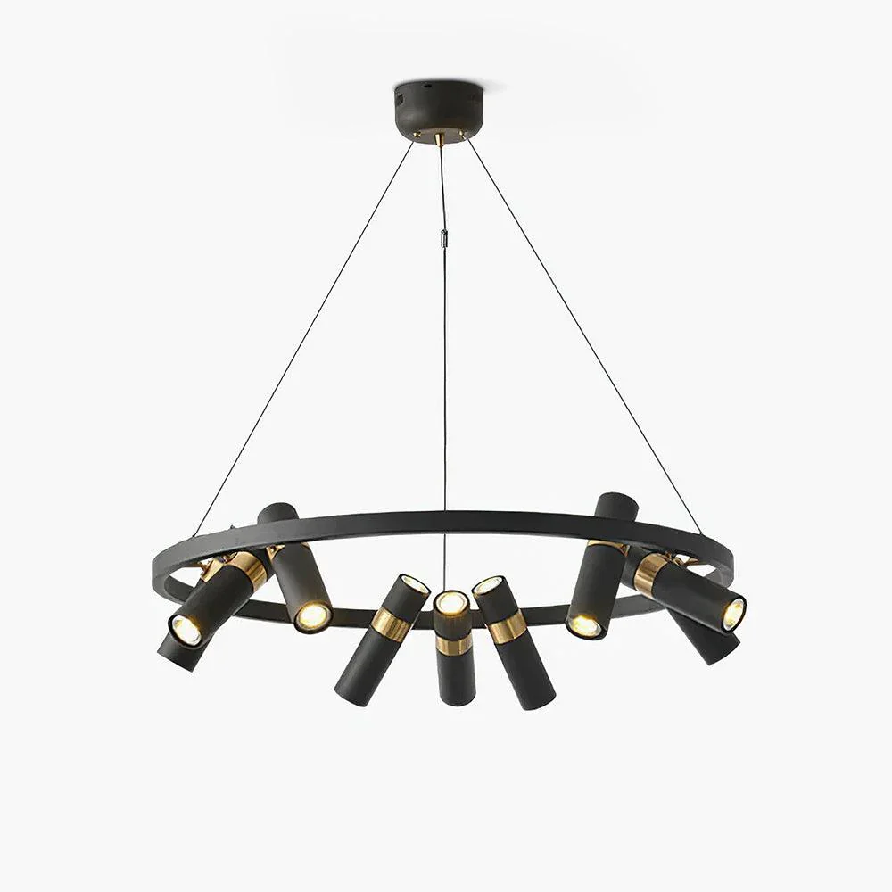Recyclable Black Mutil Pipe Chandelier Functional