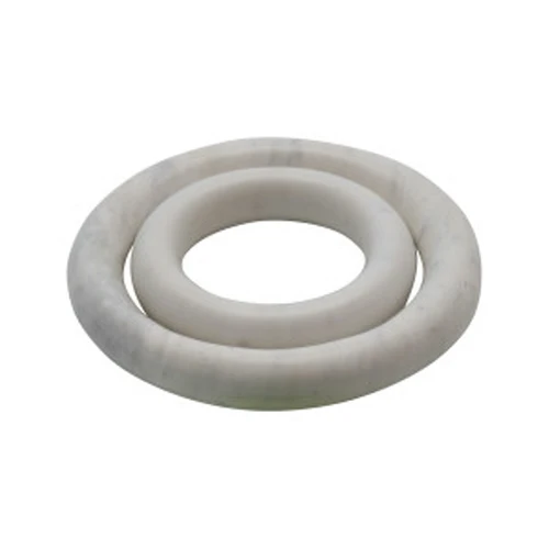 Responsible Round Marble Trivets in White – Set of 2 Specialty