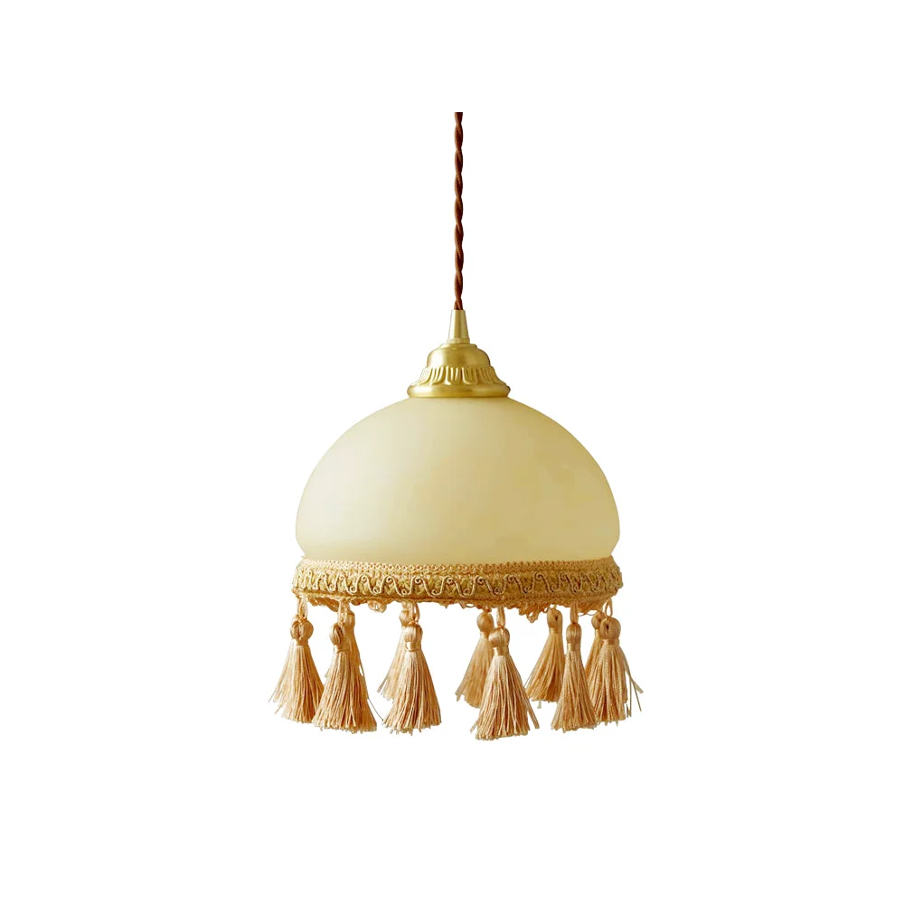 Advanced French Tassels Brass Pendant Light Easy-to-Use