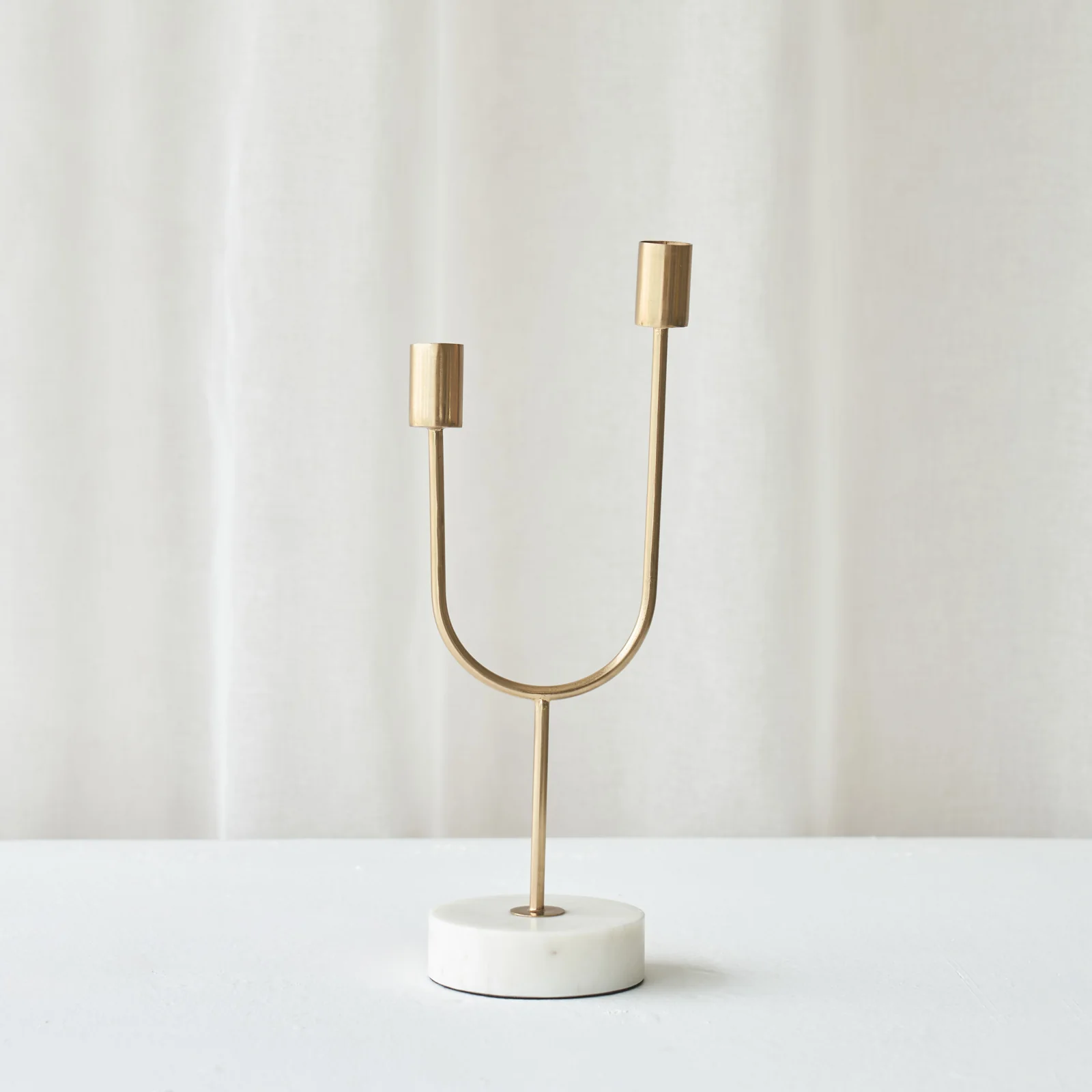 Original Florike Candle Holder White Gold Durable
