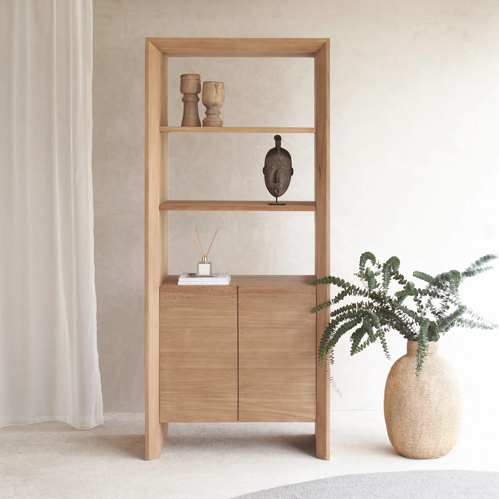 Long-Lasting Norman Tall Bookcase Teak Crafted