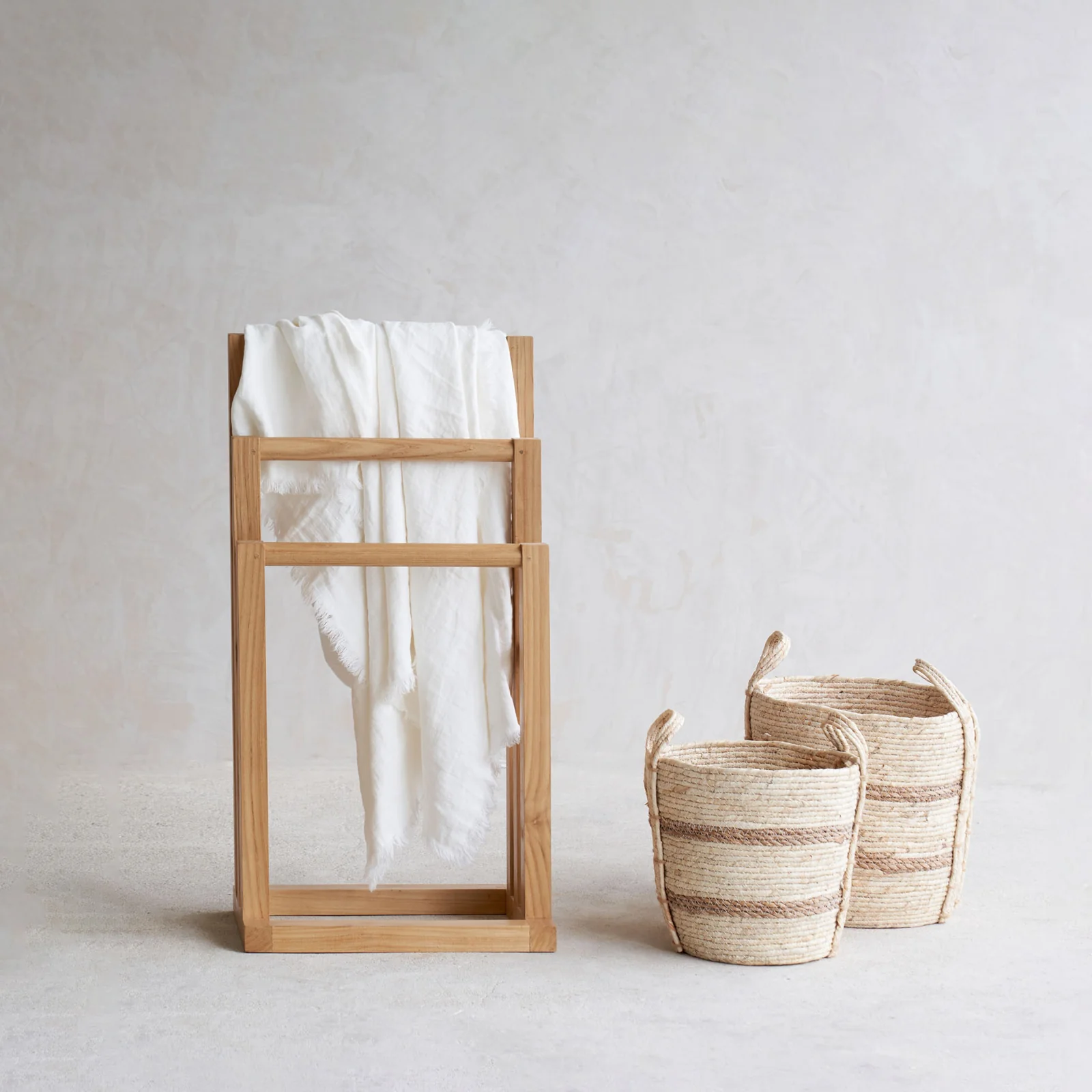 Effective Caybria Towel Rack Old Teak – Natural 90cm Artisan