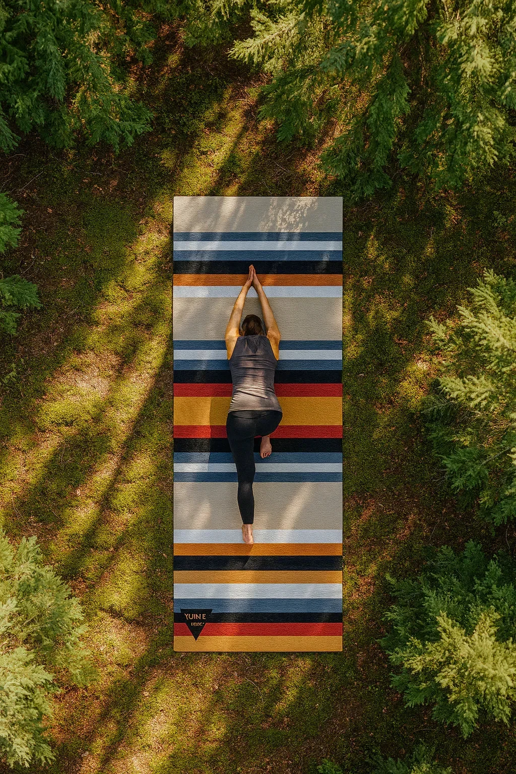 Reliable Falcons Rest Yoga Mat – 6 mm Extra Thick Double-Sided Non-Slip Eco-Friendly PER with Multi-Color Trail-Inspired Design Yune Yoga User-Friendly