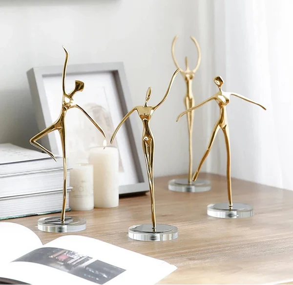 Breathable Copper Ballet Girl Figurines Soft