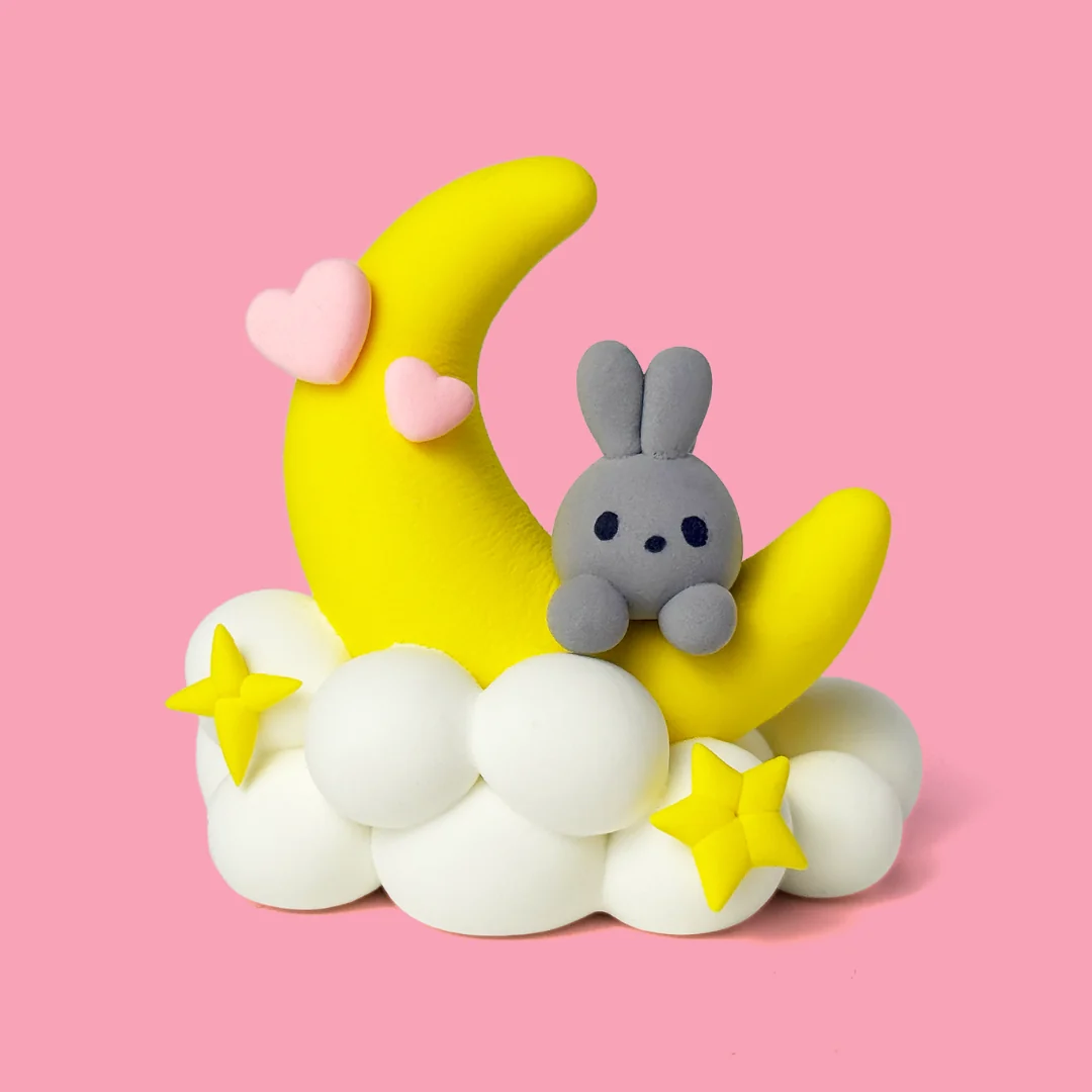 Soft Moon Bunny Clay Crafting Kit Advanced
