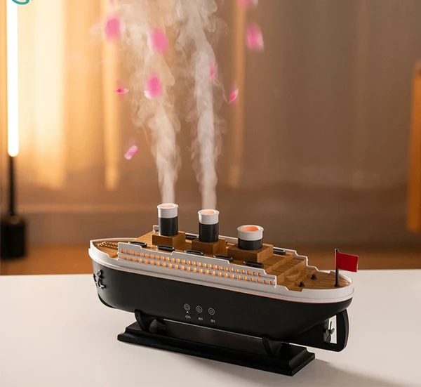 User-Friendly Titanic Ship Humidifier and Night Light Fine Crafted