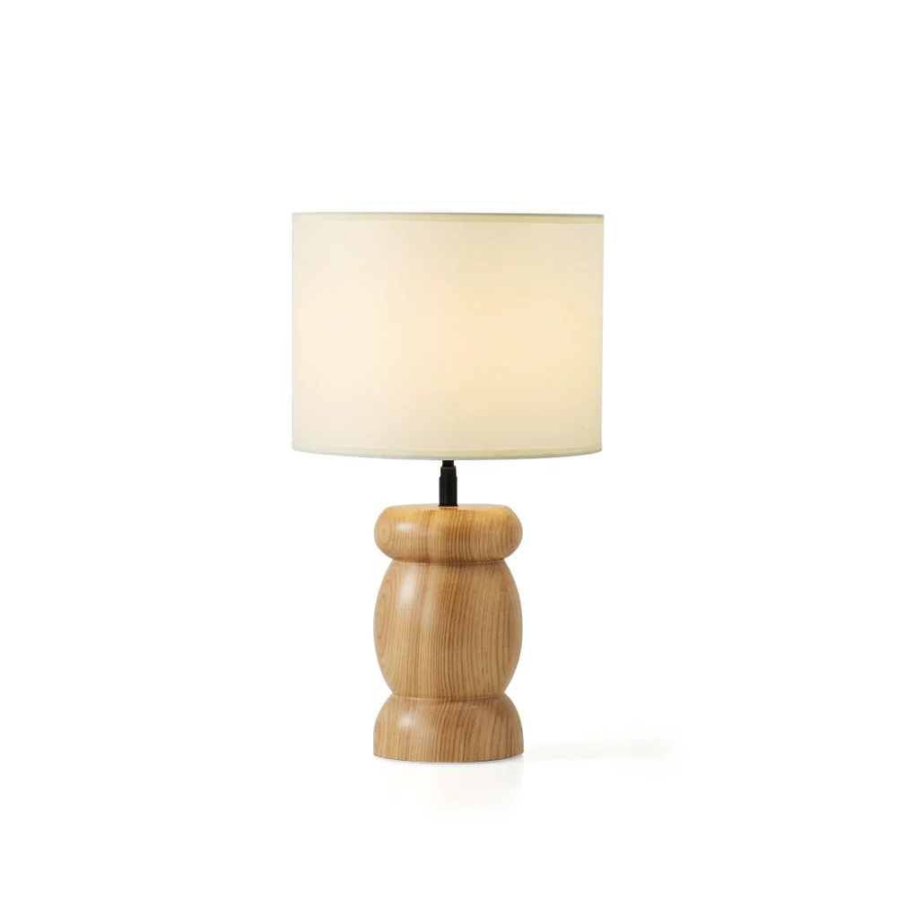 Trendy Pebble Wood Table Lamp Stylish