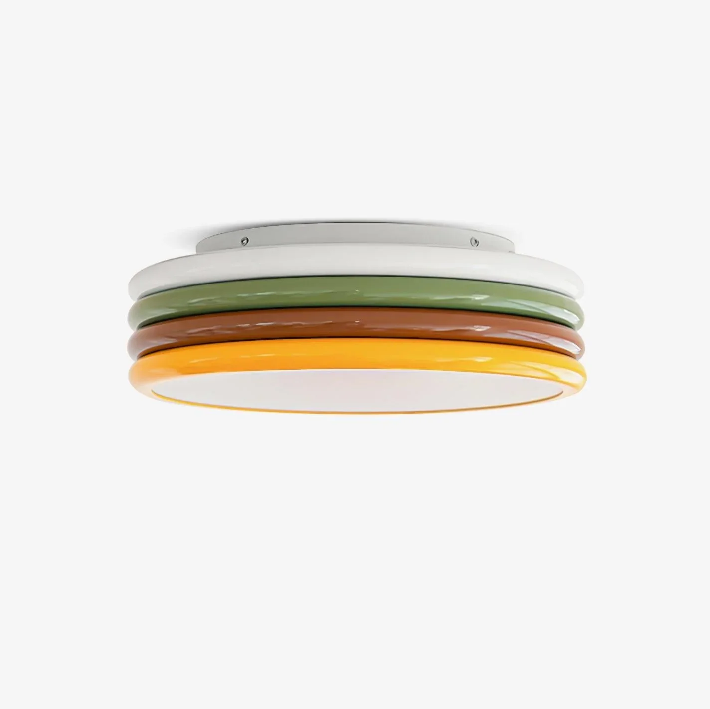 Luxury Color Burger Stack Ceiling Lamp Green