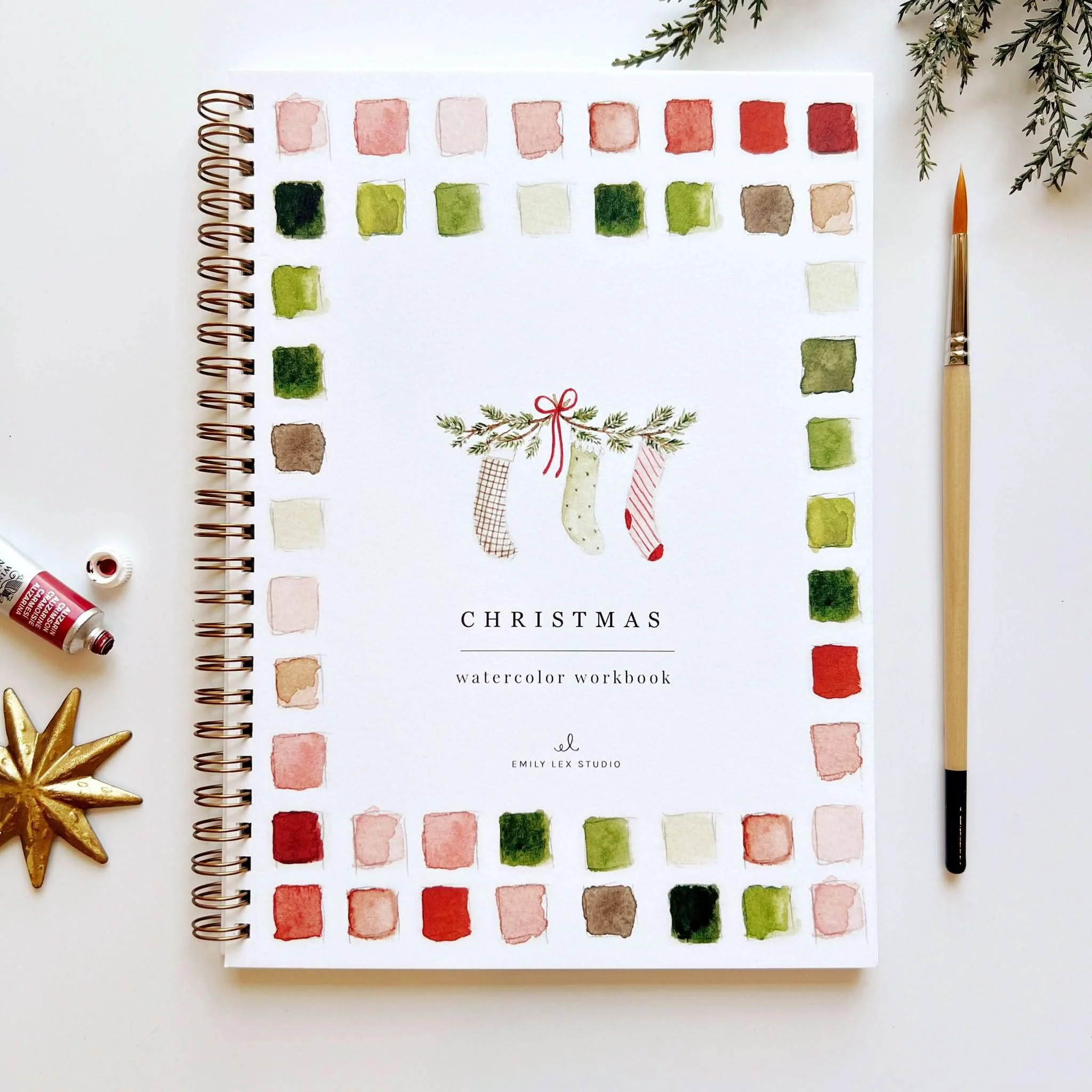 Smooth Christmas Watercolour Workbook Premium