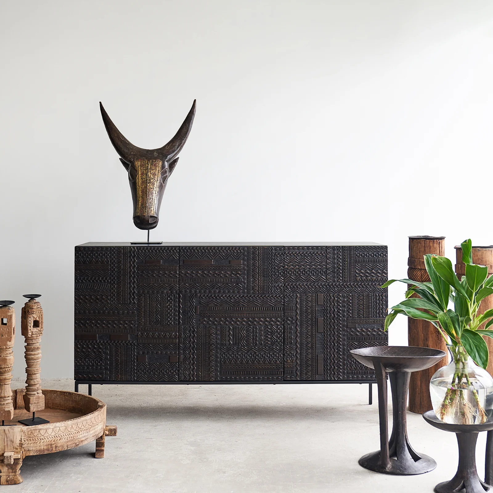Contemporary Tabwa Sideboard Teak 150cm Eco-Friendly
